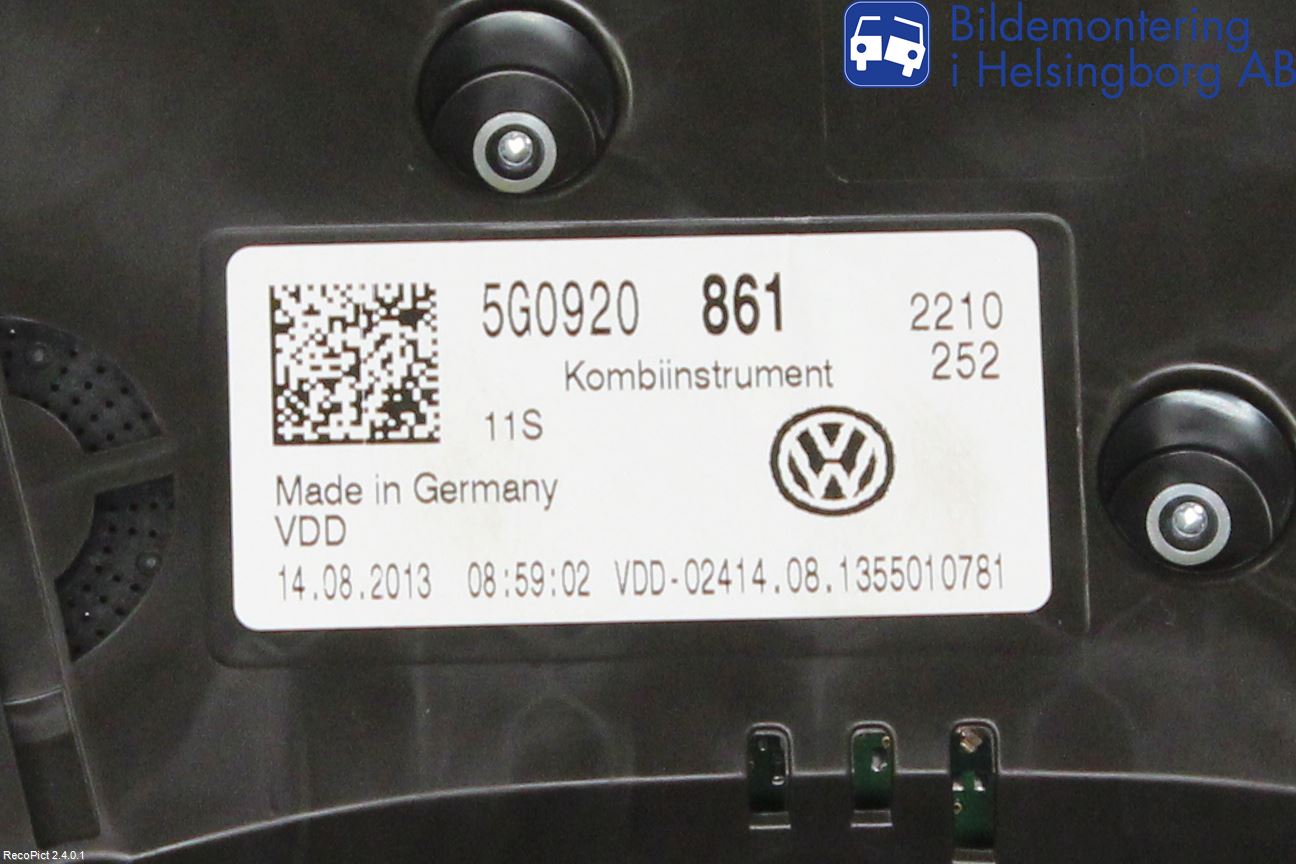 Volkswagen VW GOLF / E-GOLF VII 13-20 Instrument Komb