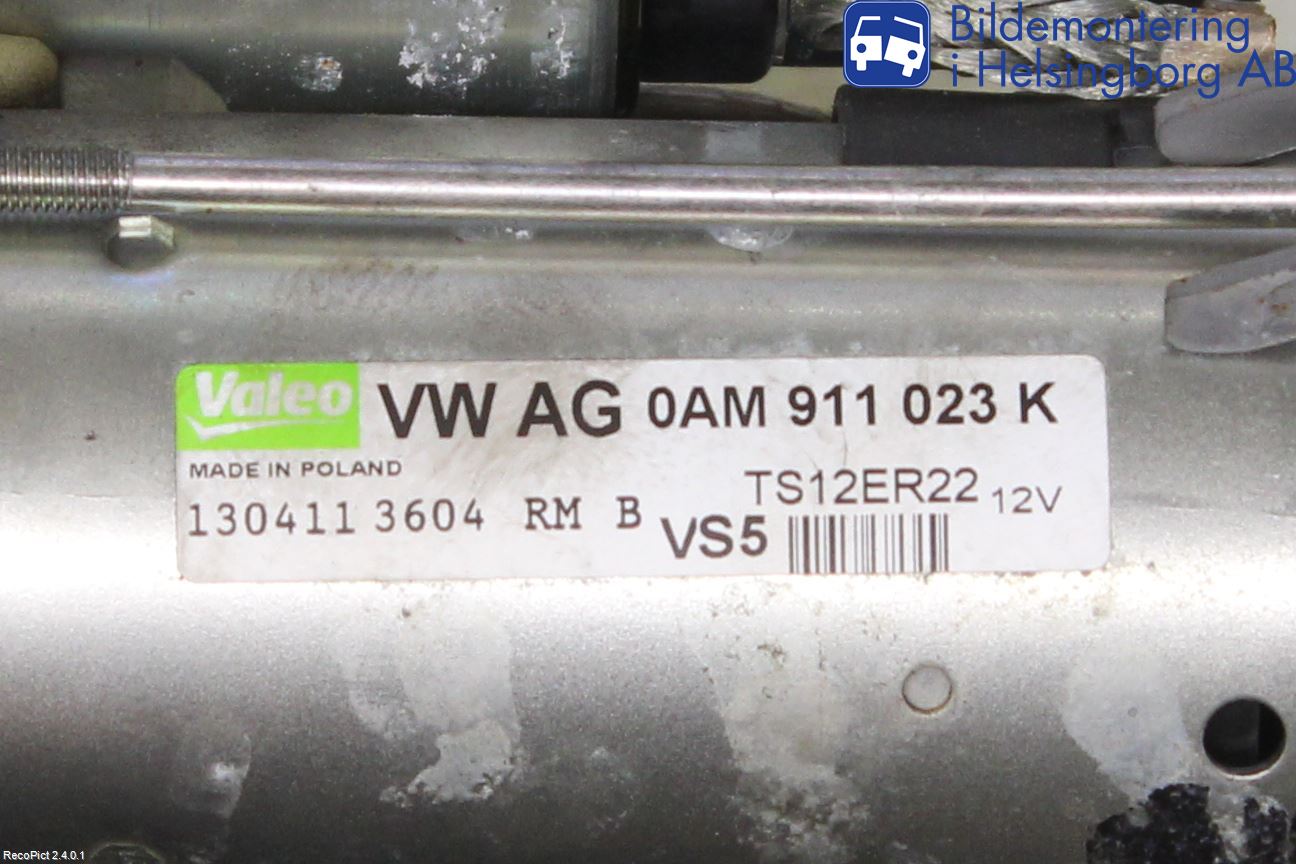 Volkswagen VW GOLF VI 09-13 Startmotor
