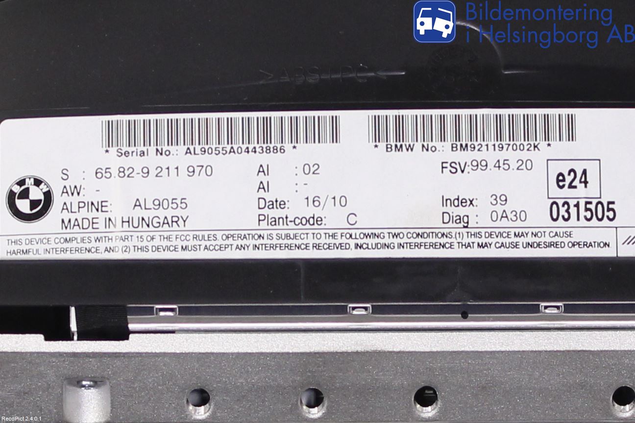 BMW 3 E90/91 SED/TOU 05-12 Gps Navigator