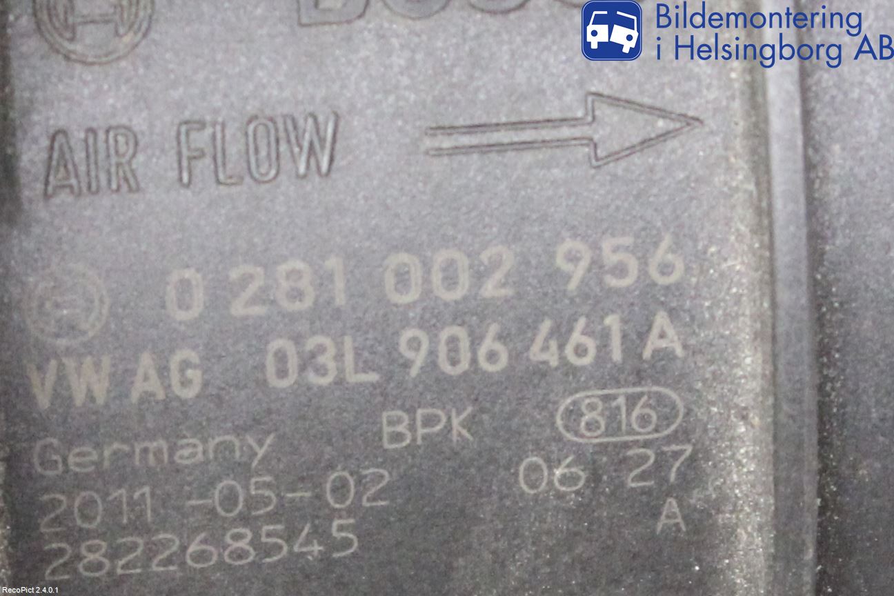Audi Q5 09-16 Injluftmassamätare