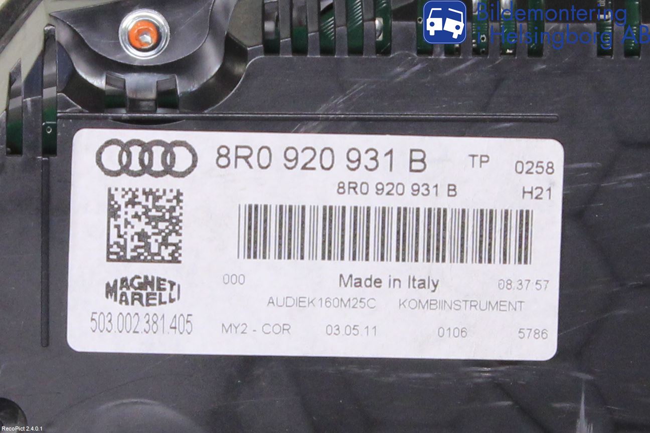 Audi Q5 09-16 Instrument Komb