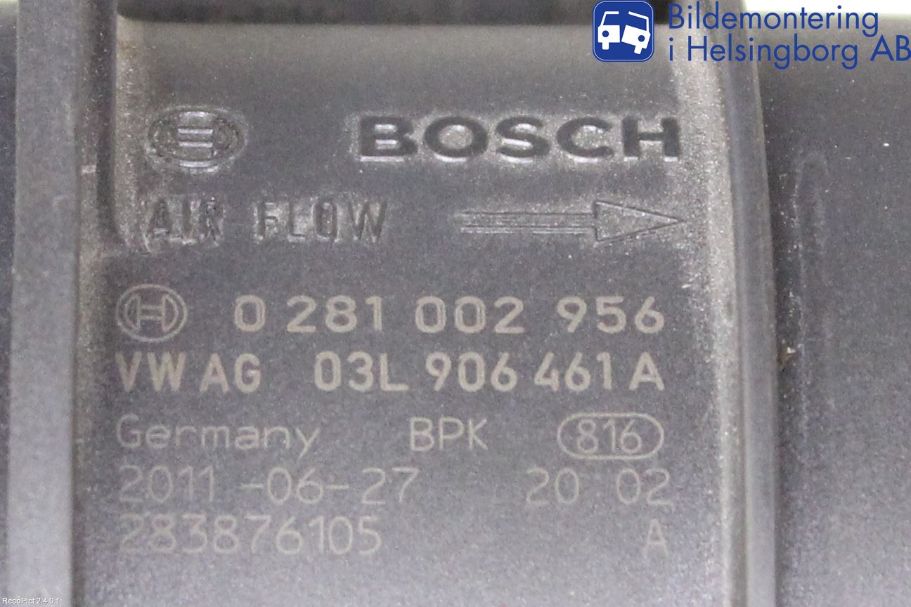 Volkswagen VW PASSAT 11-14 Injluftmassamätare