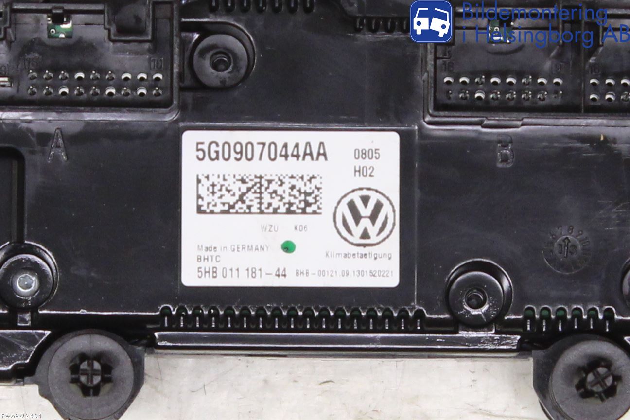 Volkswagen VW GOLF / E-GOLF VII 13-20 Ac Styrenhet Ac Manöveren