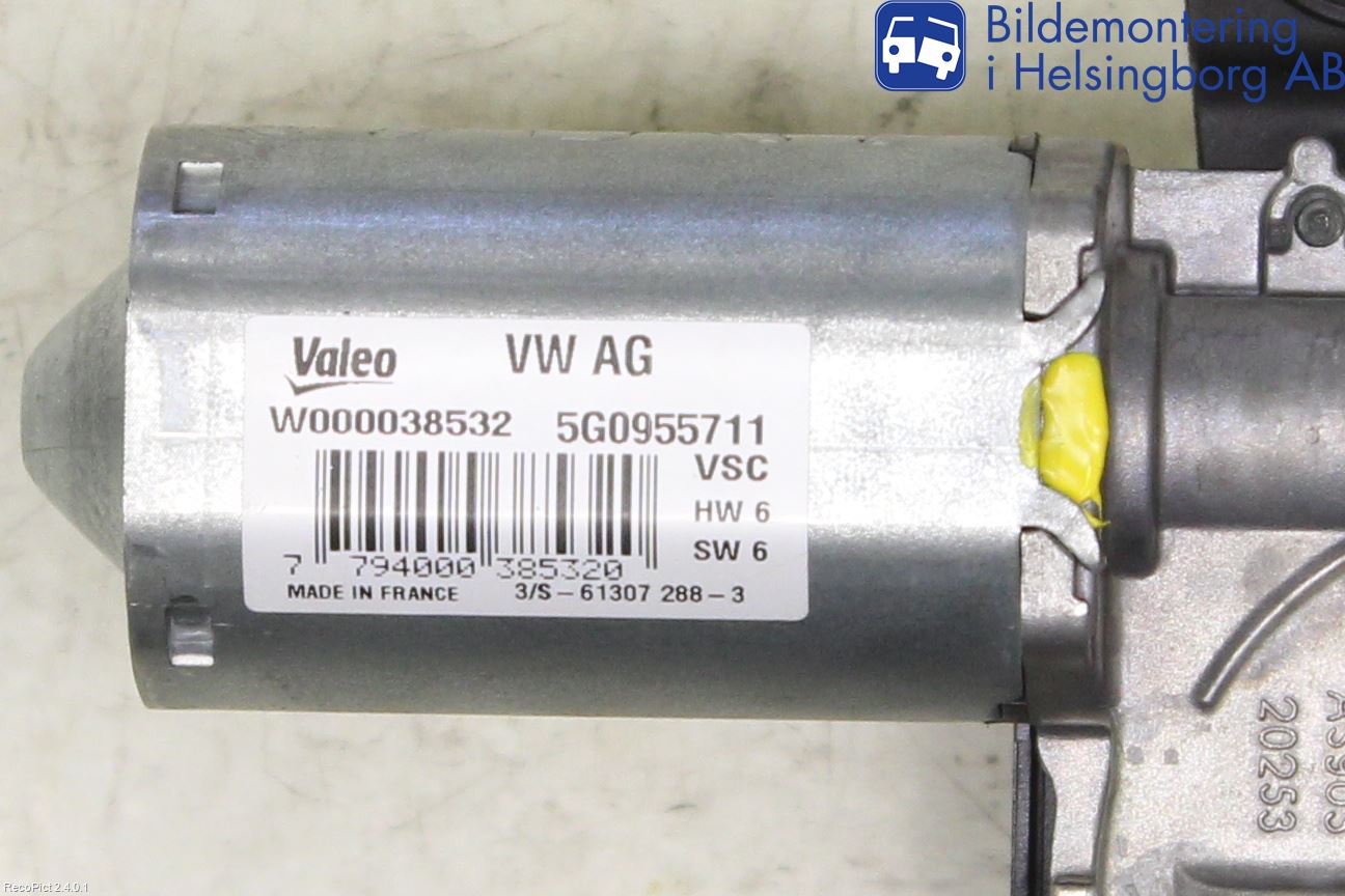 Volkswagen VW GOLF / E-GOLF VII 13-20 Torkarmotor Baklucka