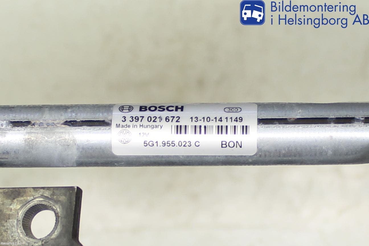 Volkswagen VW GOLF / E-GOLF VII 13-20 Torkarmekanism Vindruta