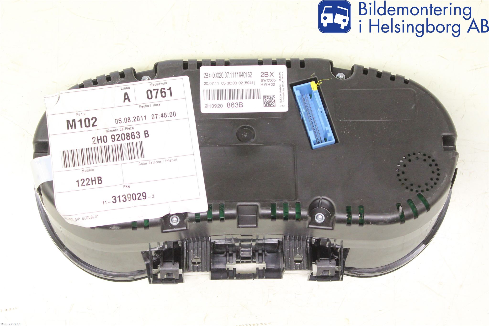 Volkswagen VW AMAROK 2H 10-22 Instrument Komb