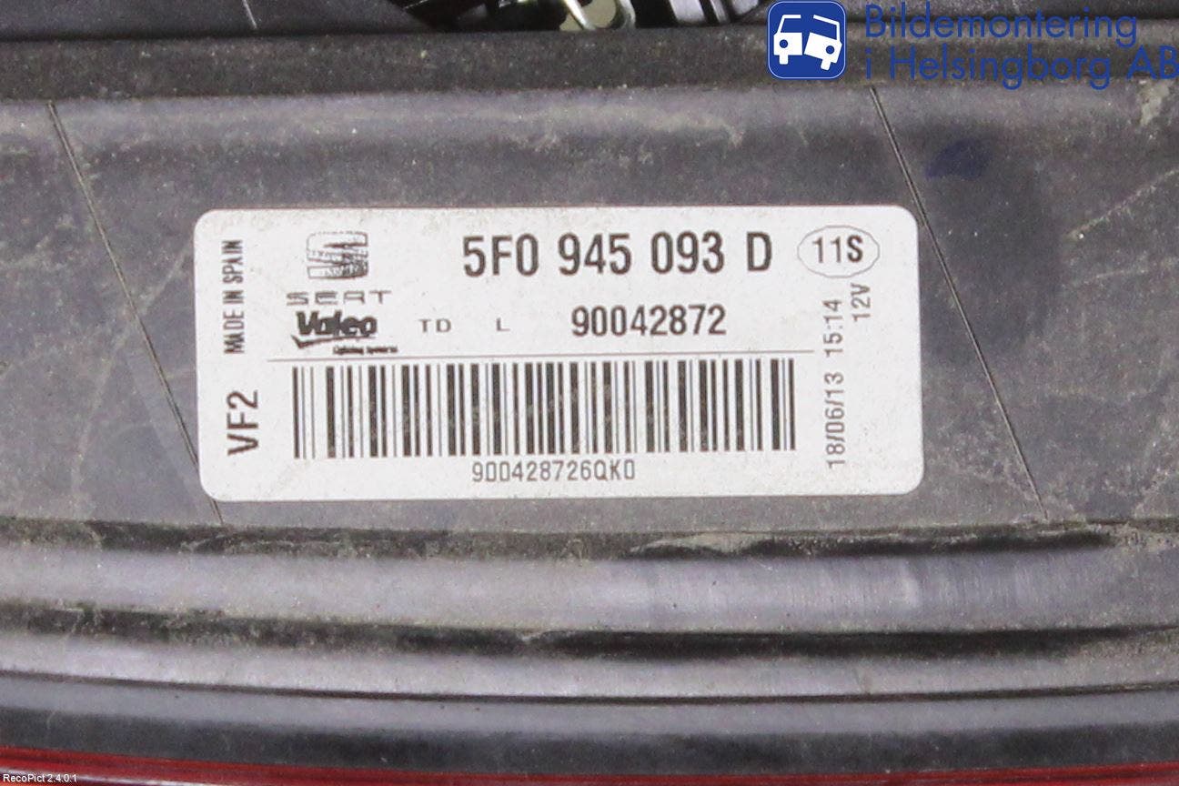 Seat LEON 13-20 Bakljus Lucka Vä