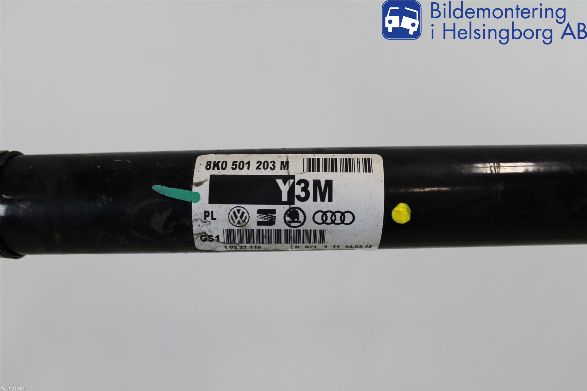 Audi A4 12-15 Drivaxel Bak Höger