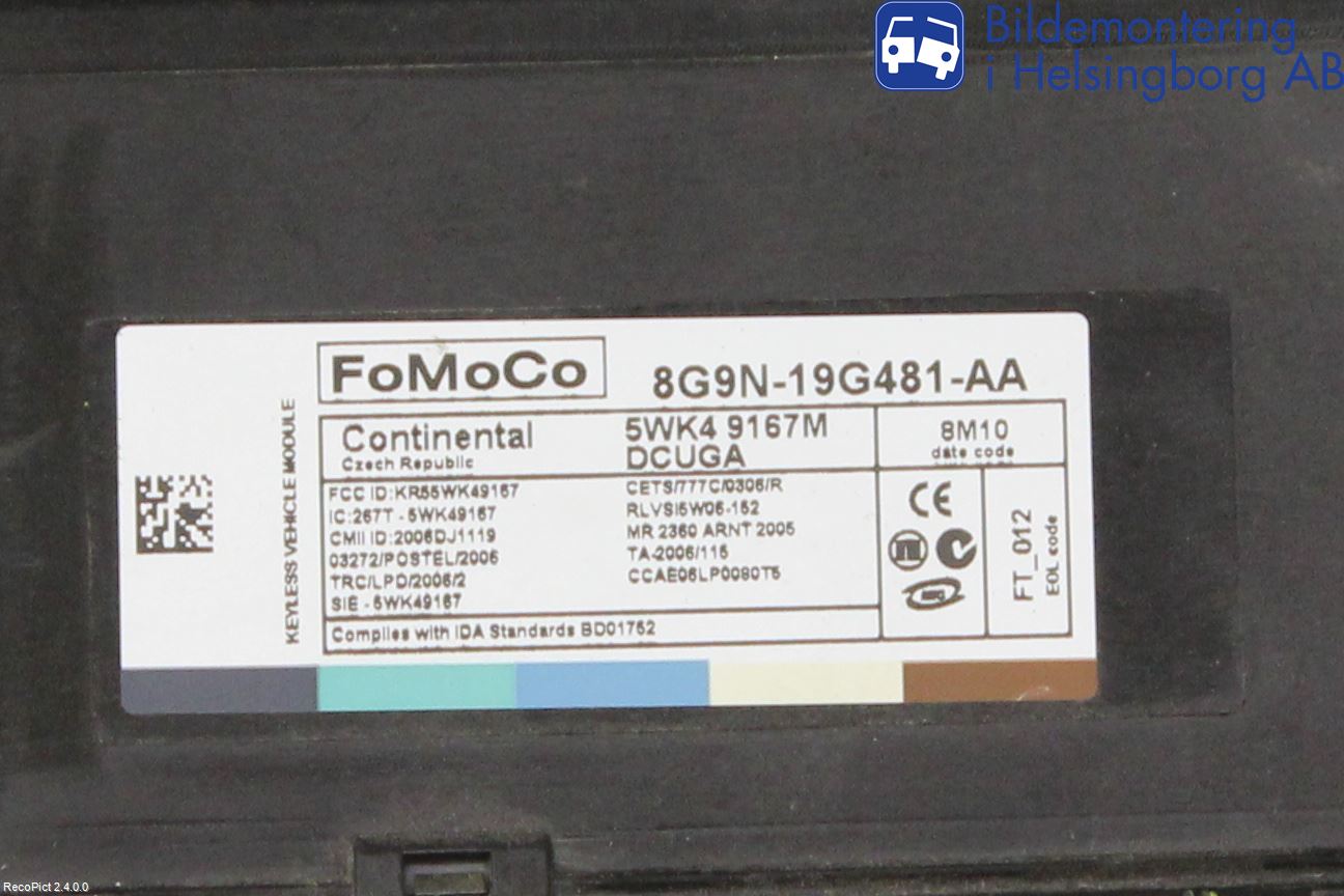 Volvo V70 08-13 Styrenhet Övrigt