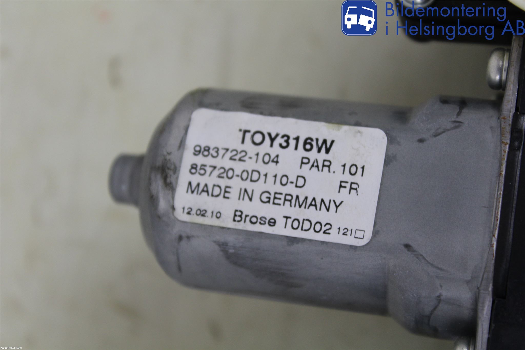 Toyota YARIS XP90 06-11 Fönsterhiss El Kompl
