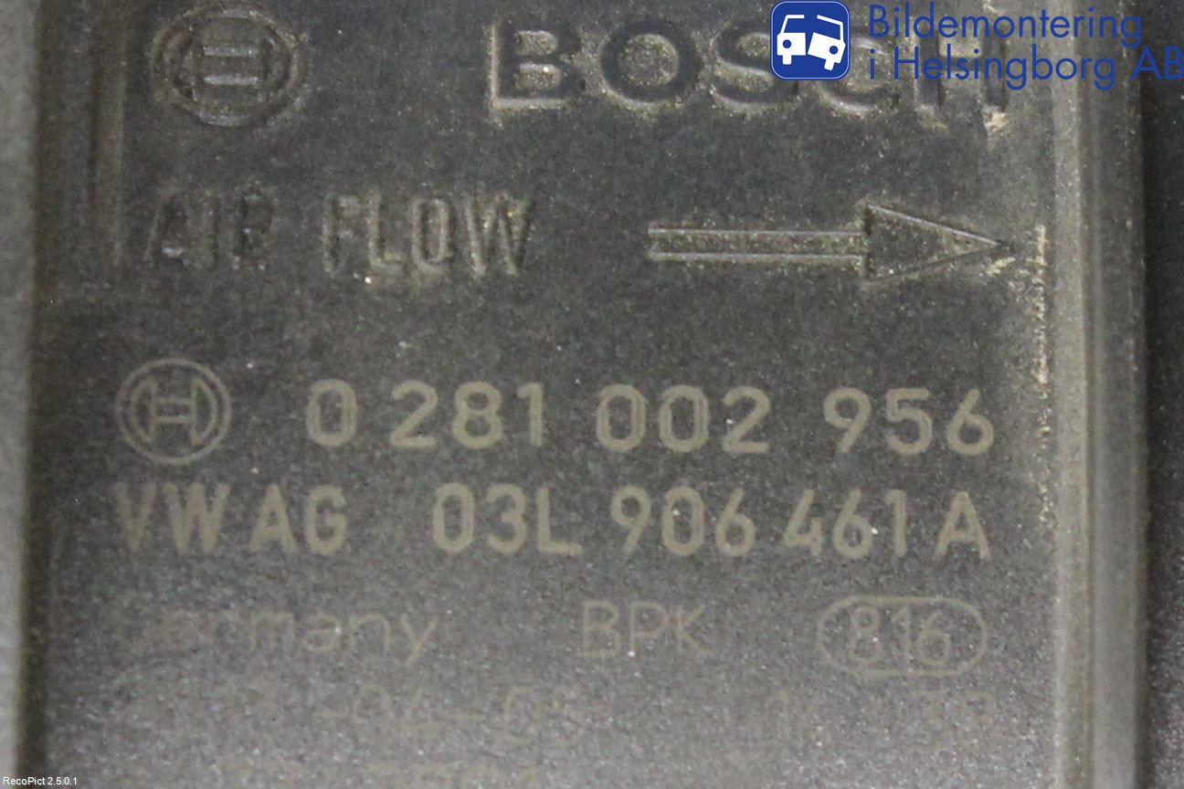 Volkswagen VW PASSAT 11-14 Injluftmassamätare