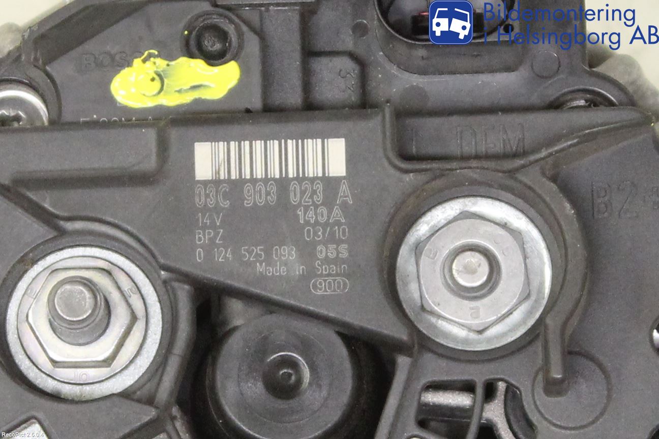 Volkswagen VW GOLF PLUS/CROSS GOLF 04-14 Generator