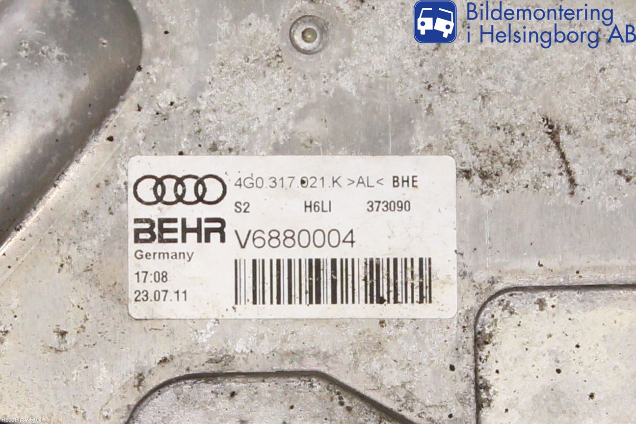 Audi A7/S7 4G 11-17 Oljekylare Automat