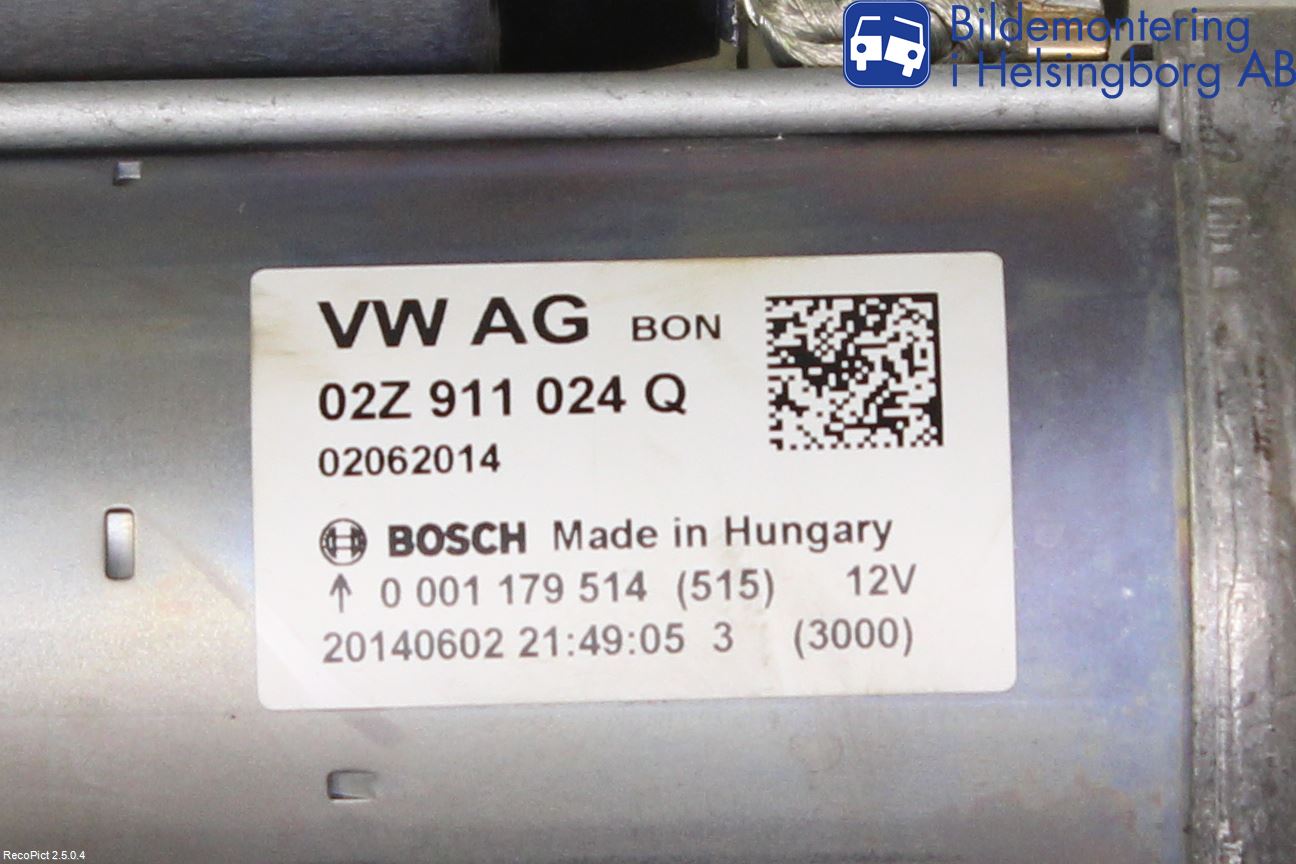 Volkswagen VW GOLF / E-GOLF VII 13-20 Startmotor