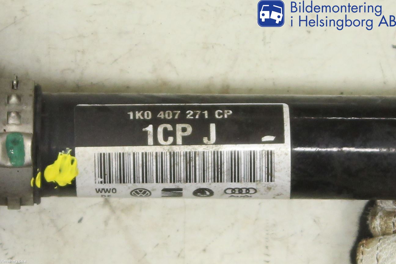 Volkswagen VW GOLF VI 09-13 Drivaxel Fram Vänster