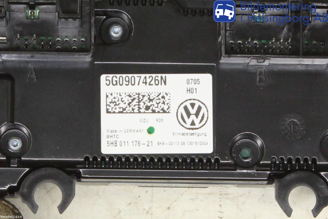 Volkswagen VW GOLF / E-GOLF VII 13-20 Ac Styrenhet Ac Manöveren