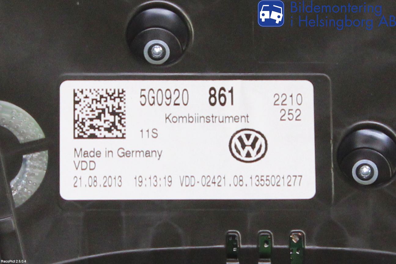 Volkswagen VW GOLF / E-GOLF VII 13-20 Instrument Komb