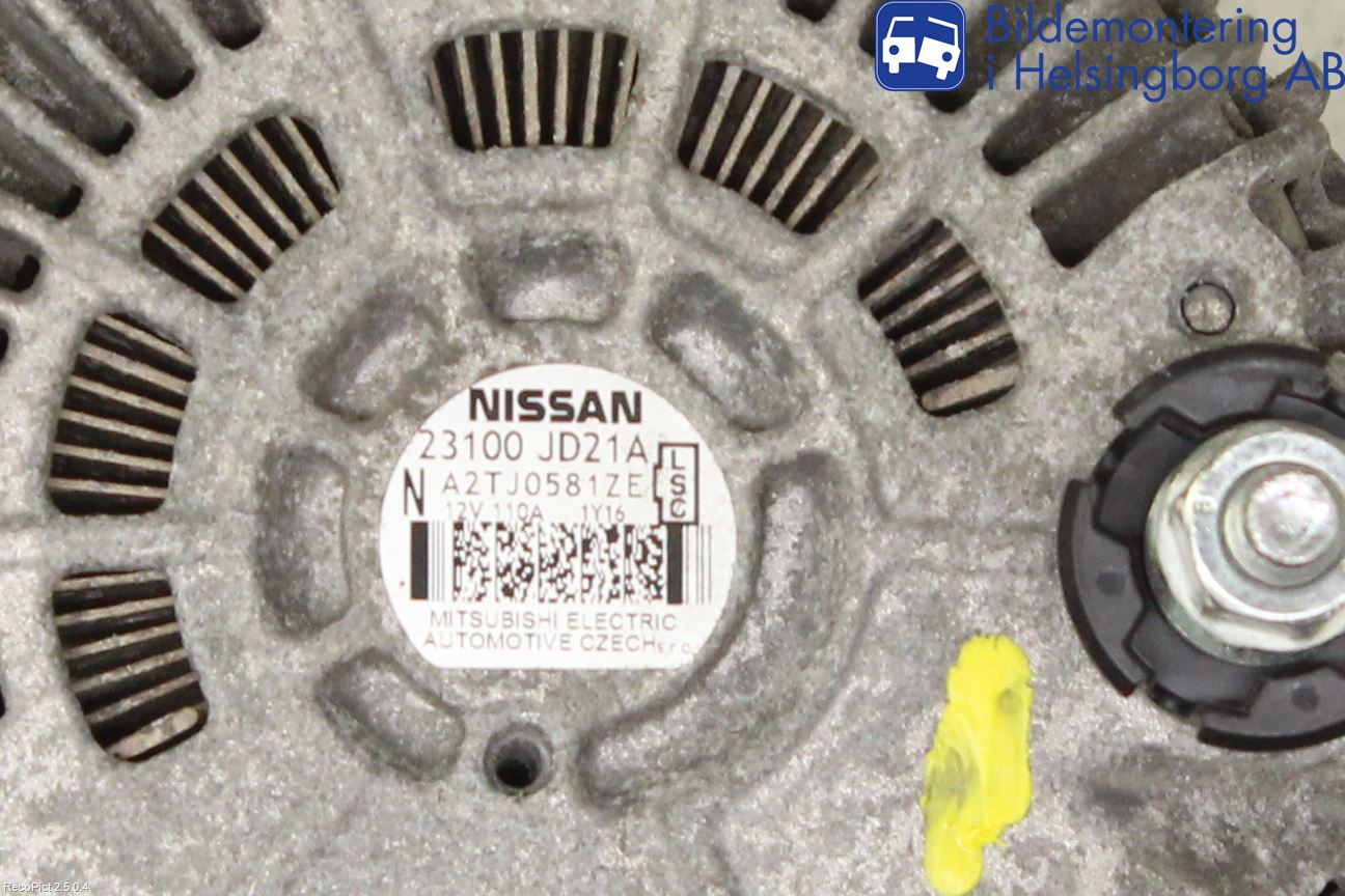 Nissan QASHQAI 10-14 Generator