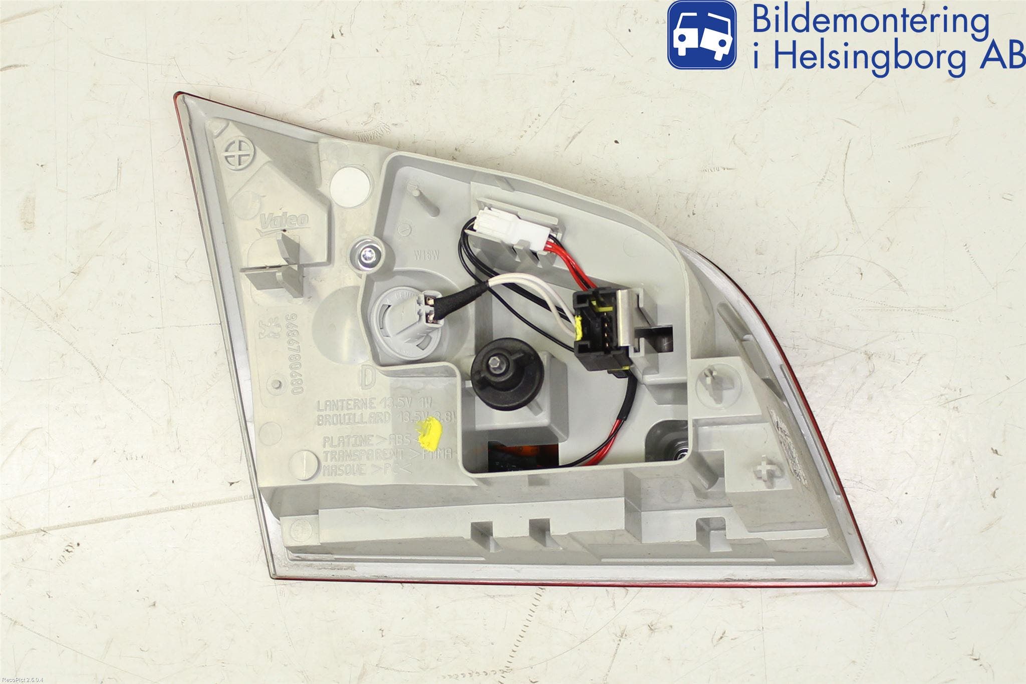 Peugeot 508 11-18 Bakljus Lucka Hö