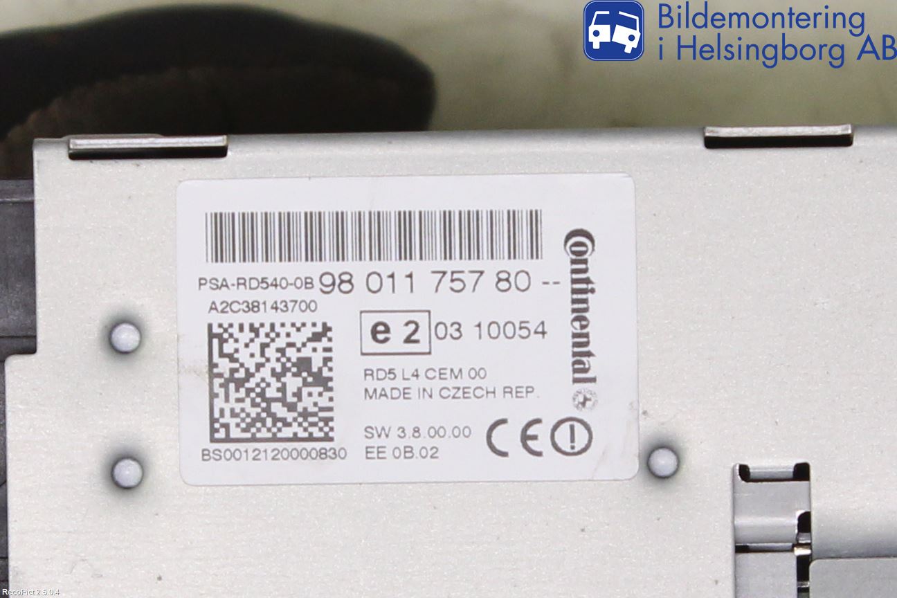 Peugeot 508 11-18 Cd Radio - Multimediapanel