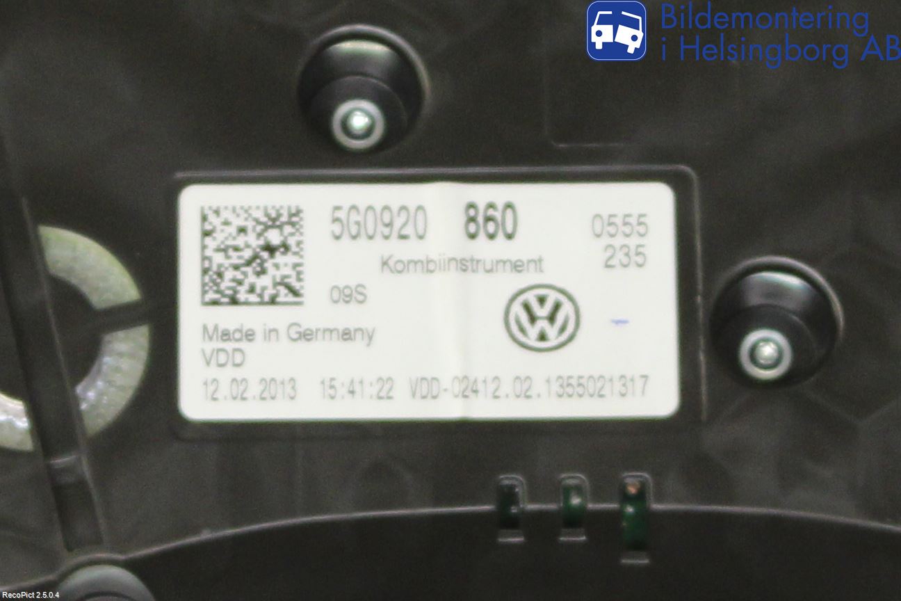 Volkswagen VW GOLF / E-GOLF VII 13-20 Instrument Komb