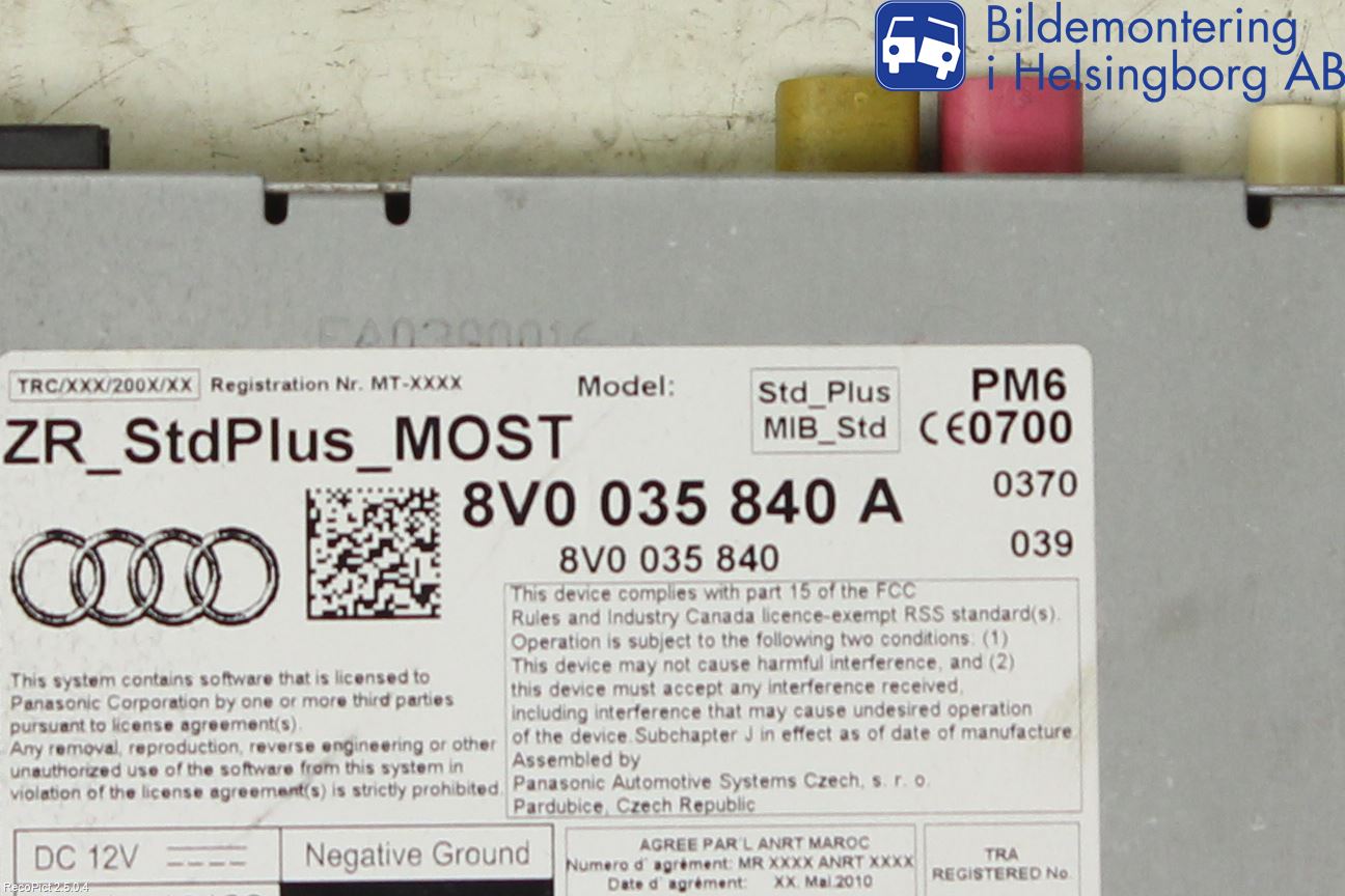 Audi A3/S3 8V 13-20 Radio Övrigt