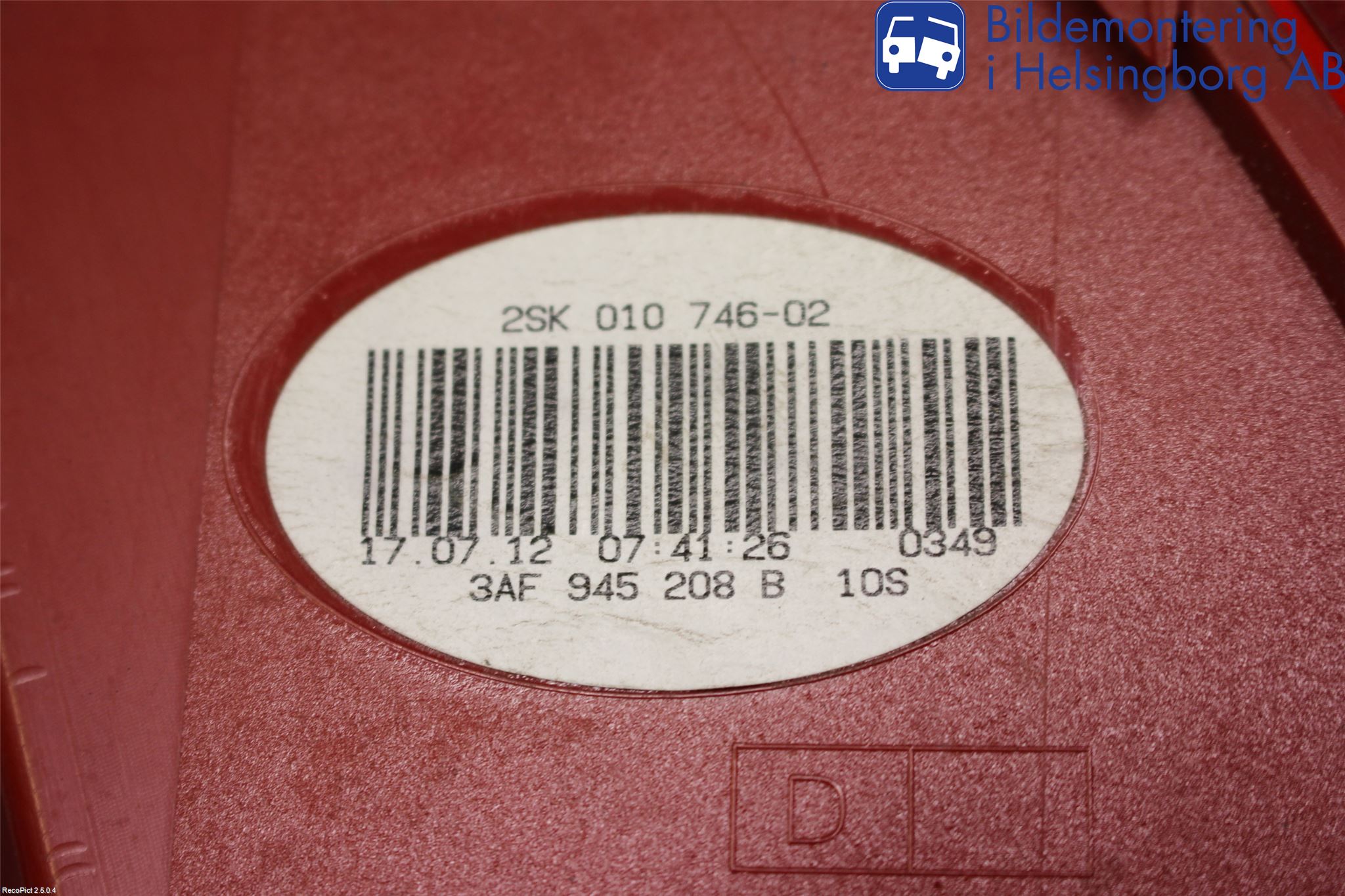 Volkswagen VW PASSAT 11-14 Bakljus Höger