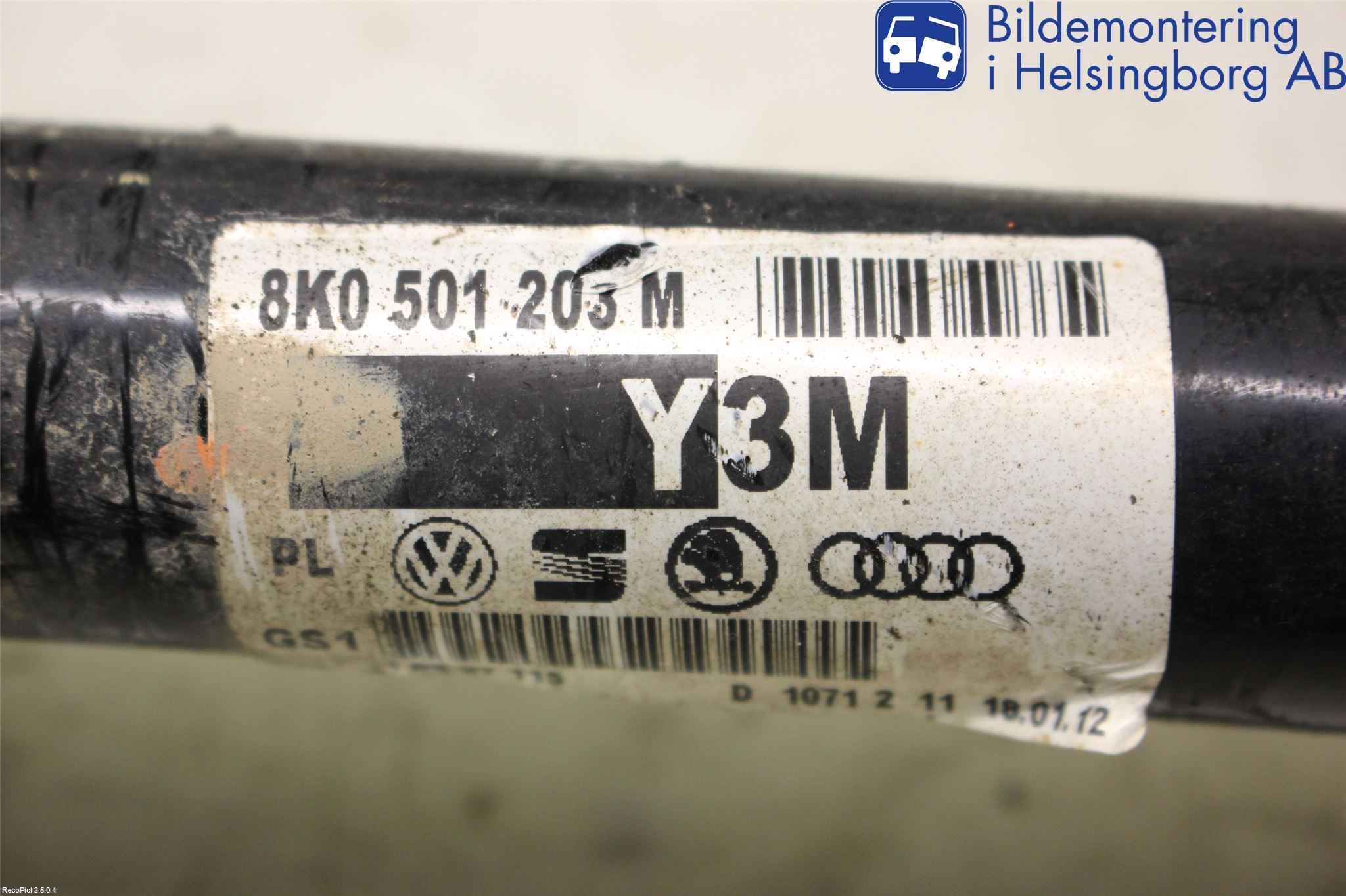 Audi A4 12-15 Drivaxel Bak Vänster