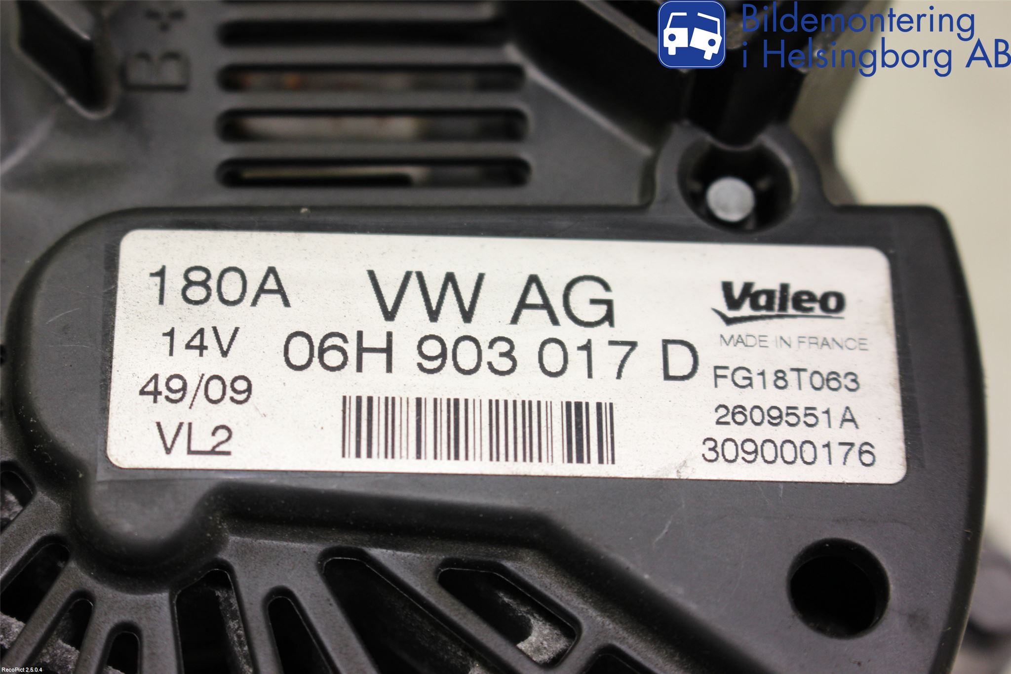 Audi A4/S4 08-11 Generator