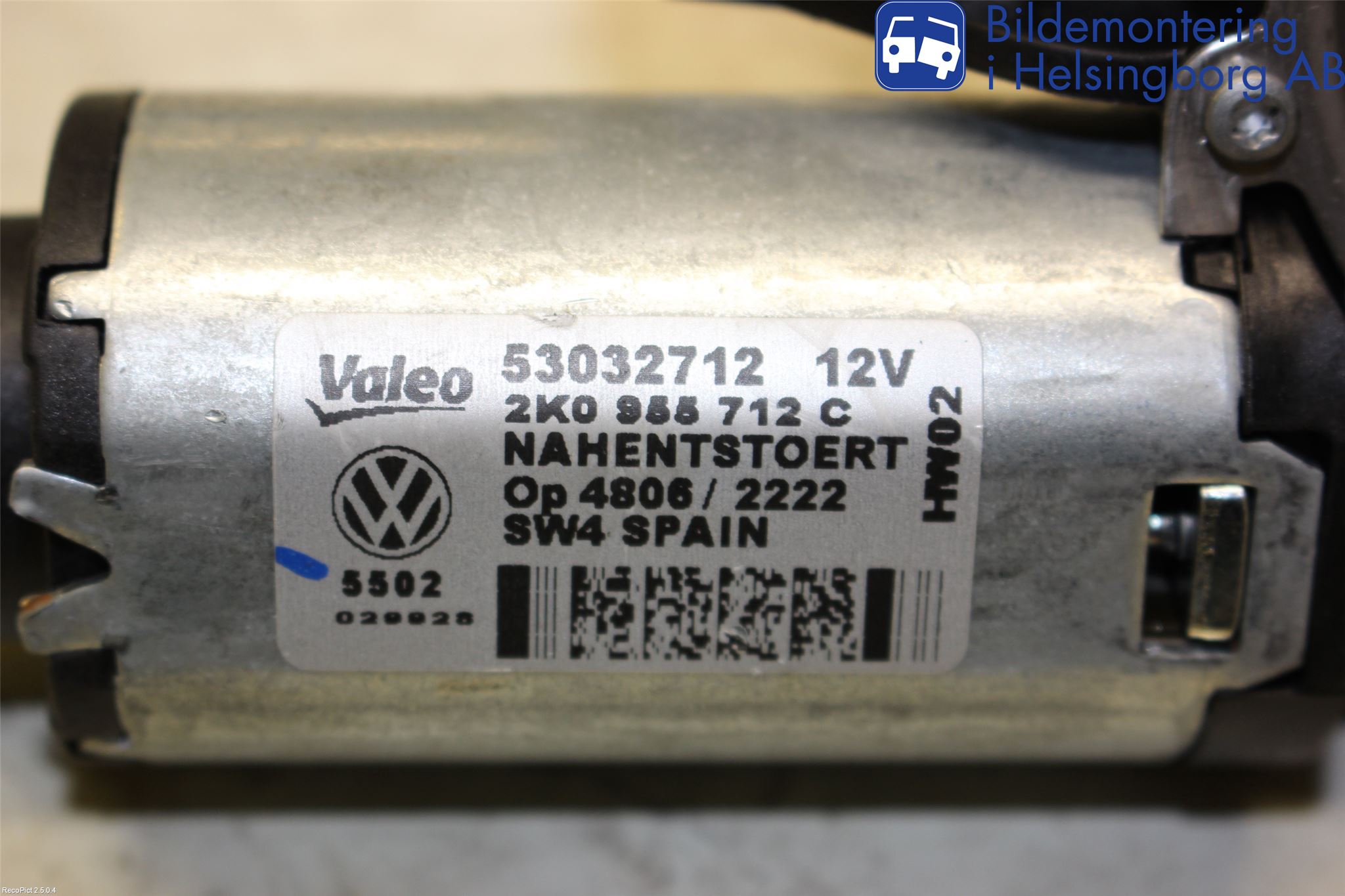 Volkswagen VW CADDY 11-15 Torkarmotor Baklucka