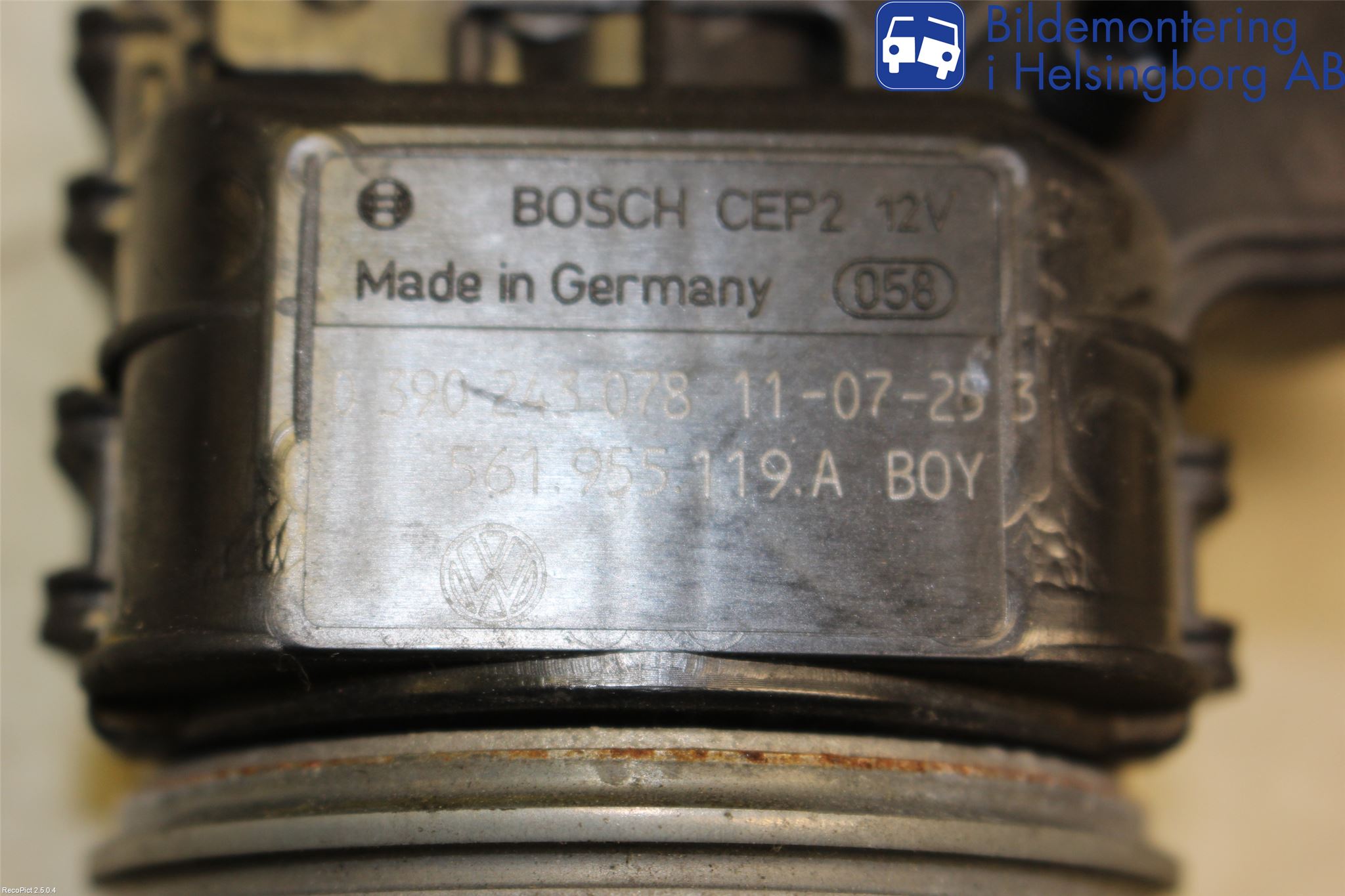 Volkswagen VW BEETLE 12- Torkarmotor Vindruta