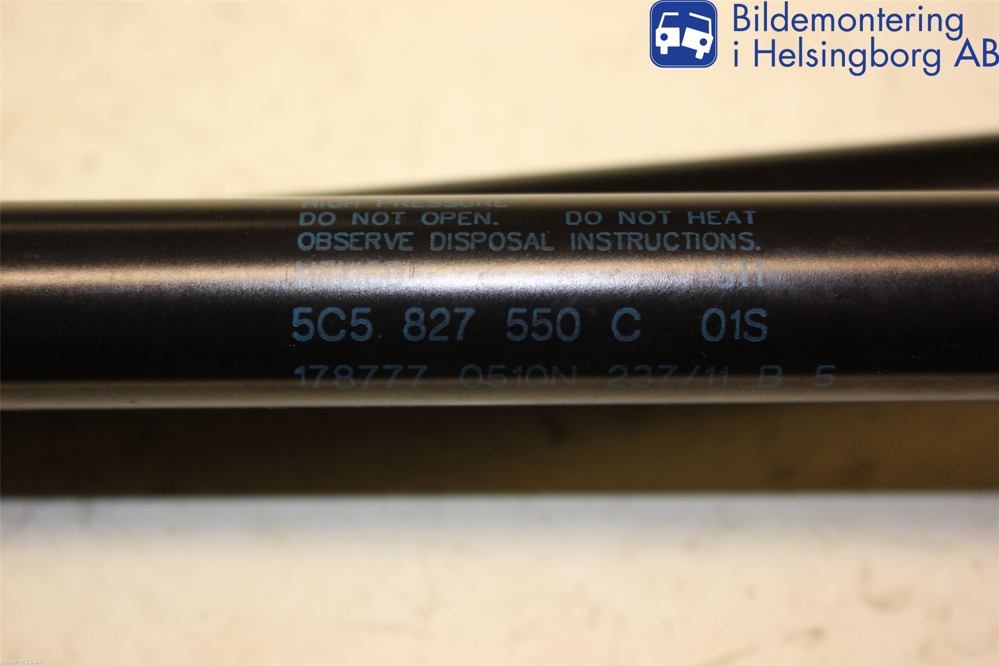 Volkswagen VW BEETLE 12- Gasfjäder Baklucka