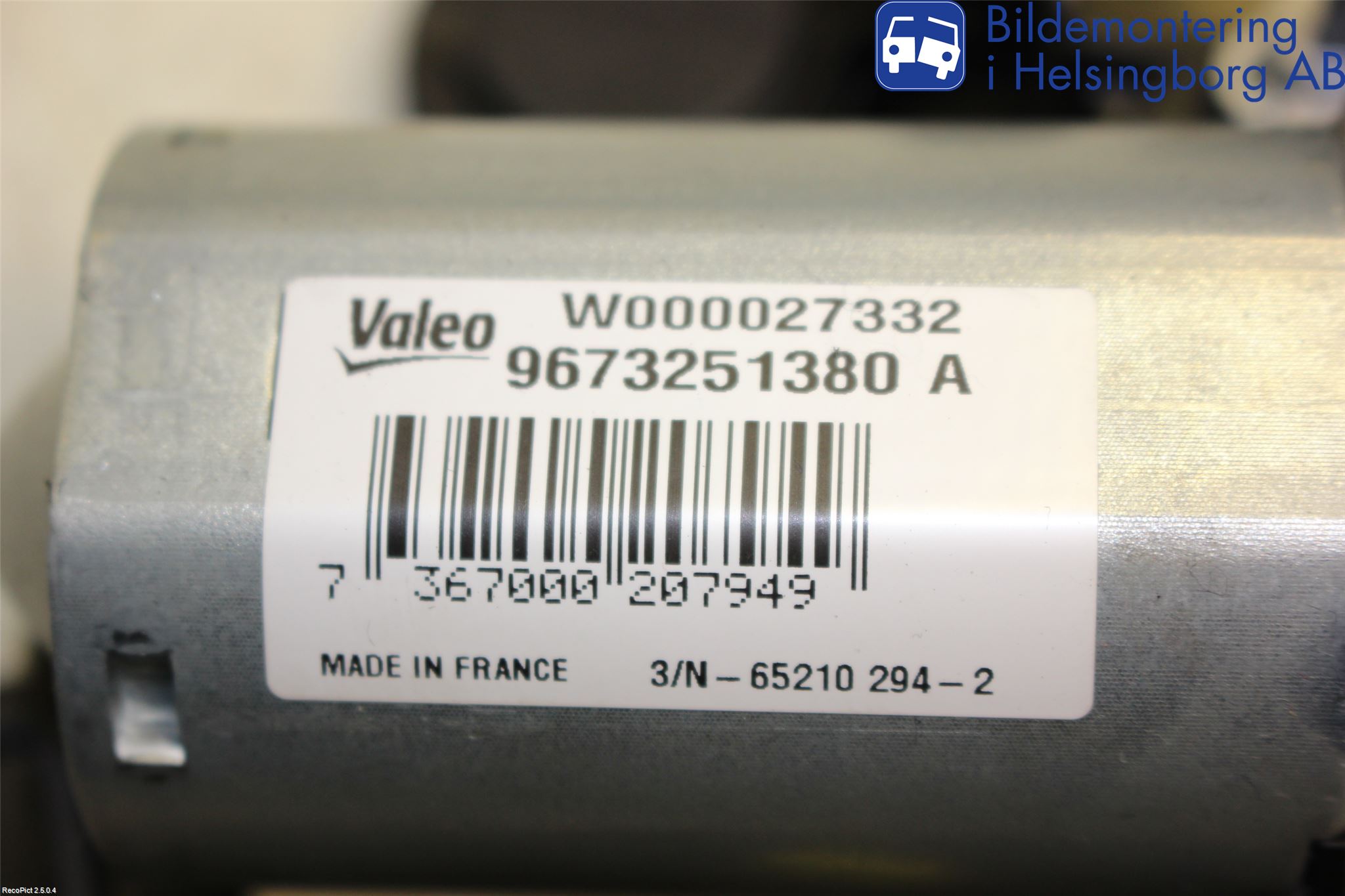 Peugeot 208 12-15 Torkarmotor Baklucka