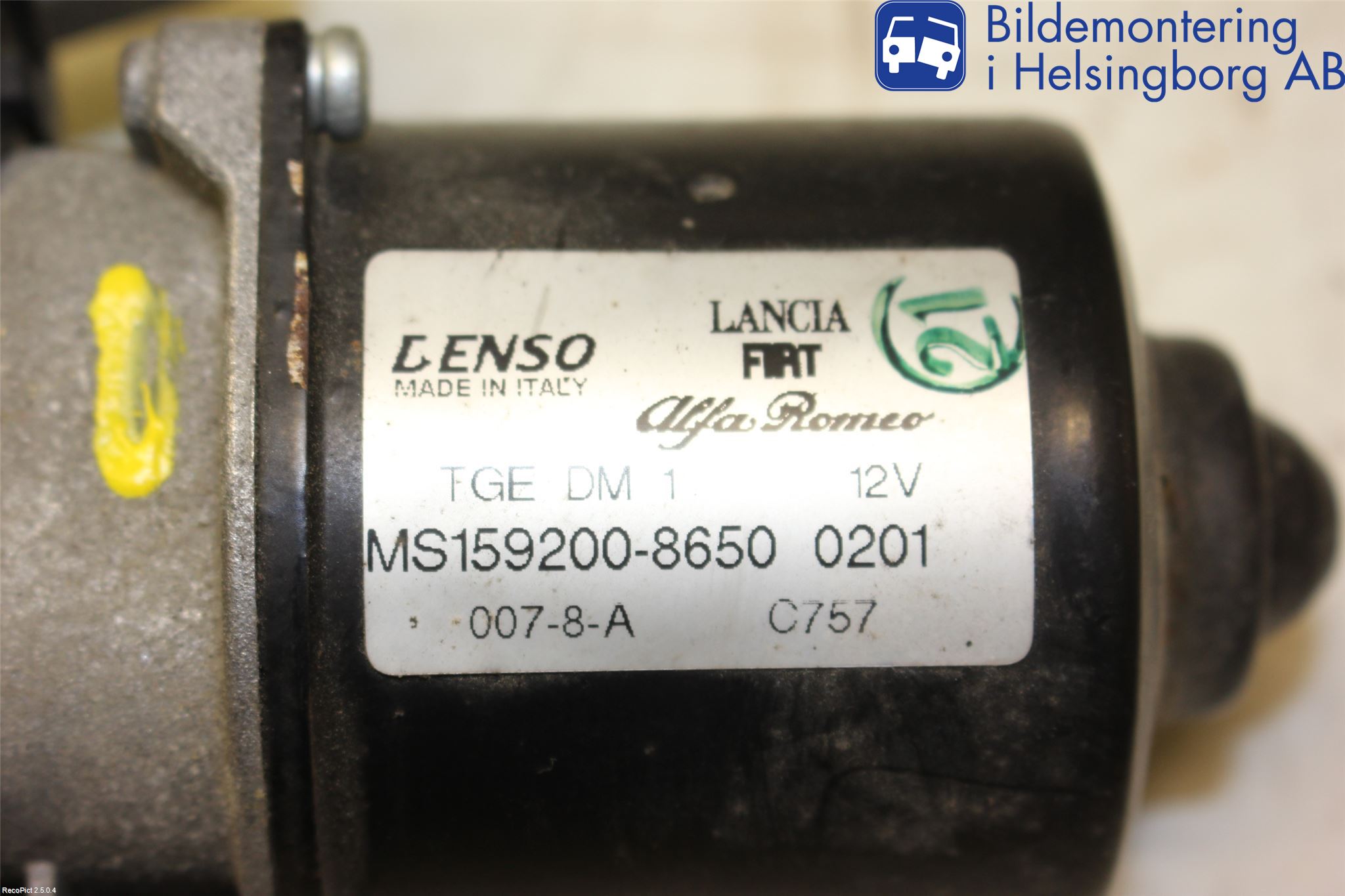 Fiat BRAVO 07-11 Torkarmotor Vindruta