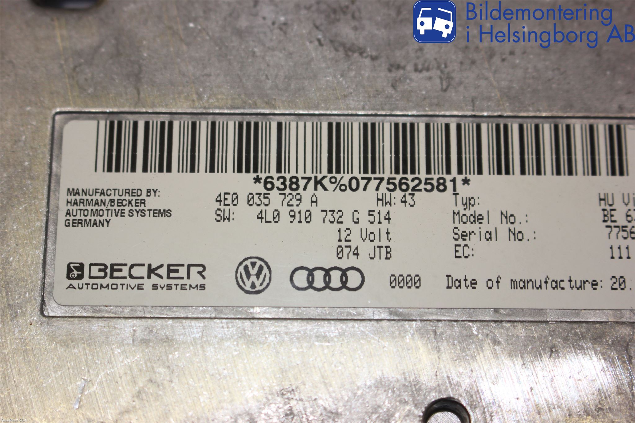 Audi Q7/SQ7 Styrenhet Övrigt