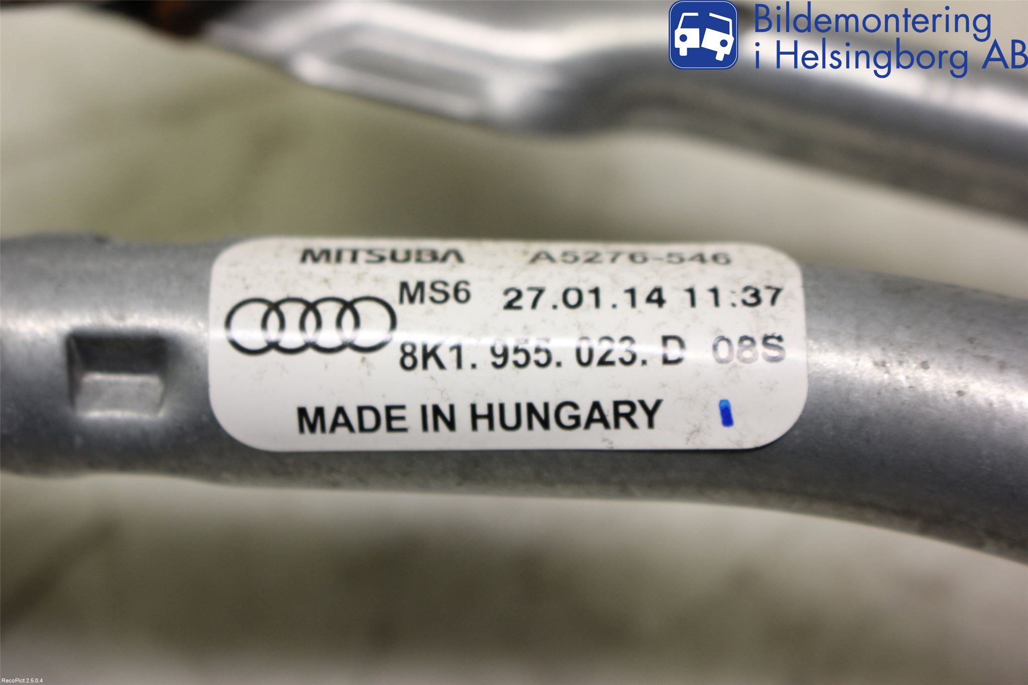 Audi A4 12-15 Torkarmekanism Vindruta