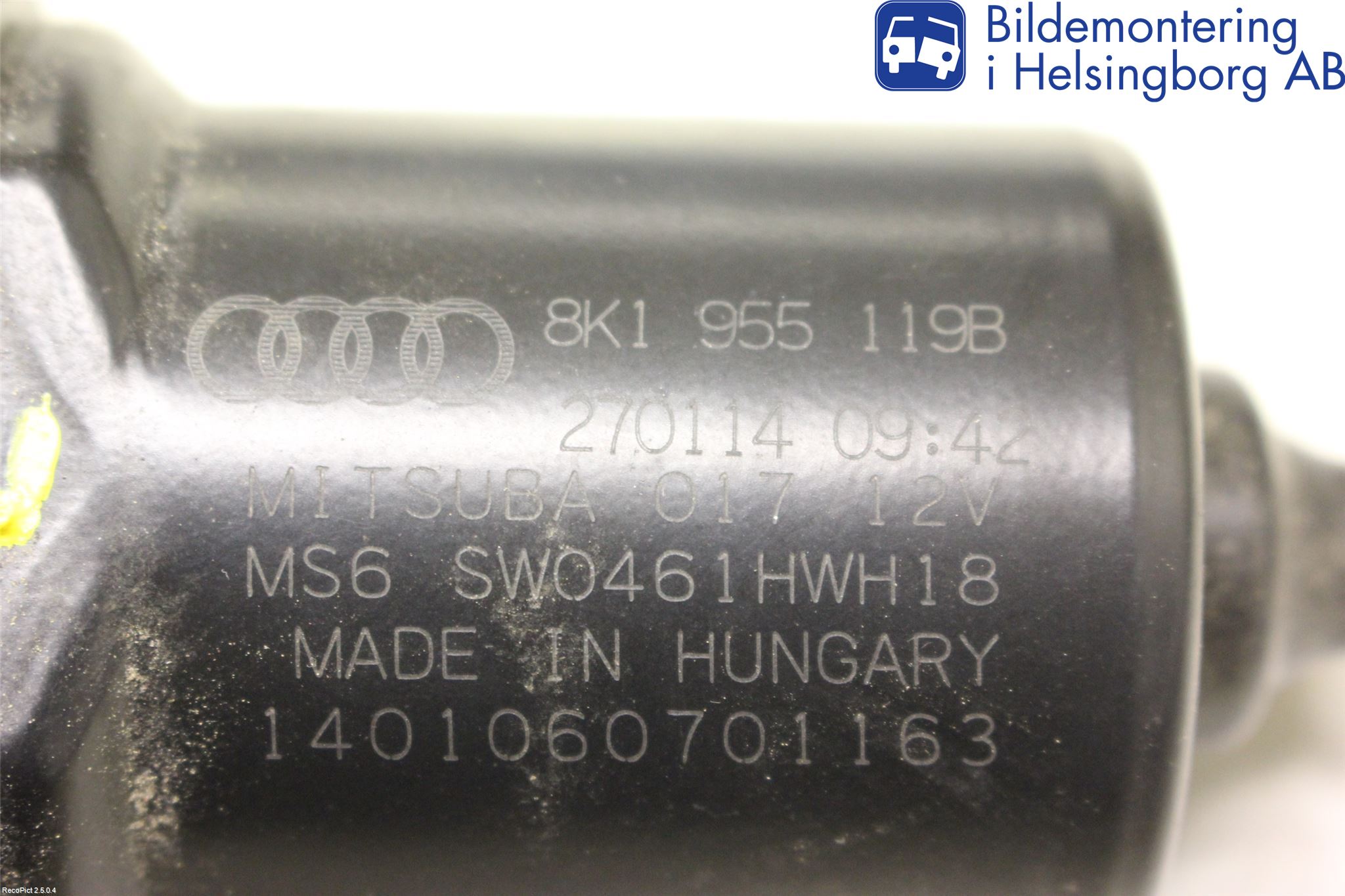 Audi A4 12-15 Torkarmotor Vindruta