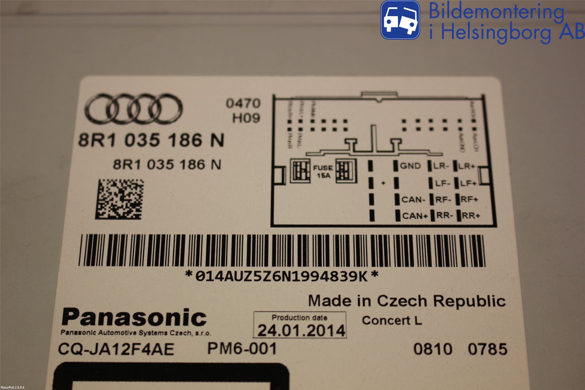Audi A4 12-15 Cd Radio - Multimediapanel