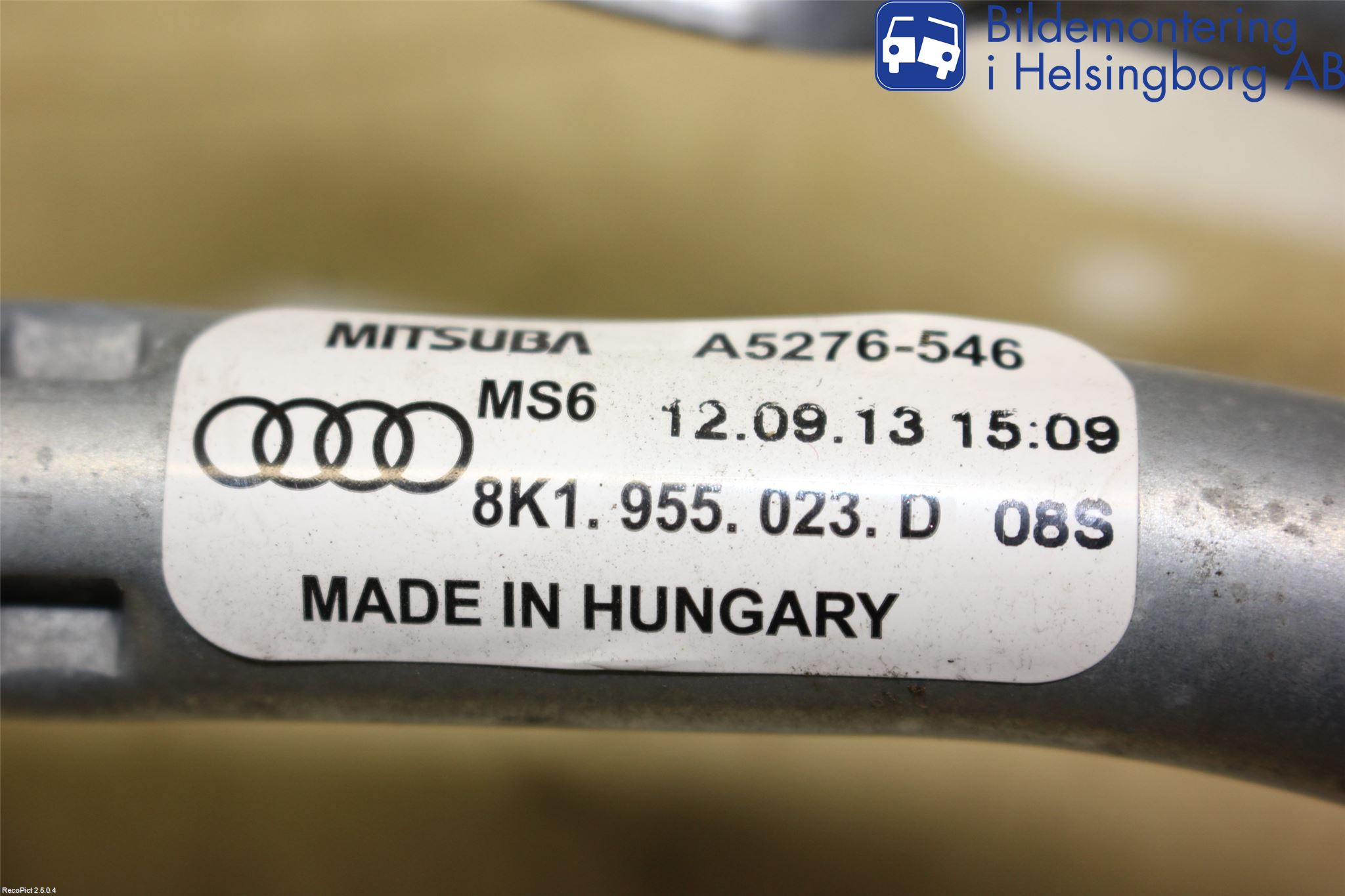 Audi A4 12-15 Torkarmekanism Vindruta