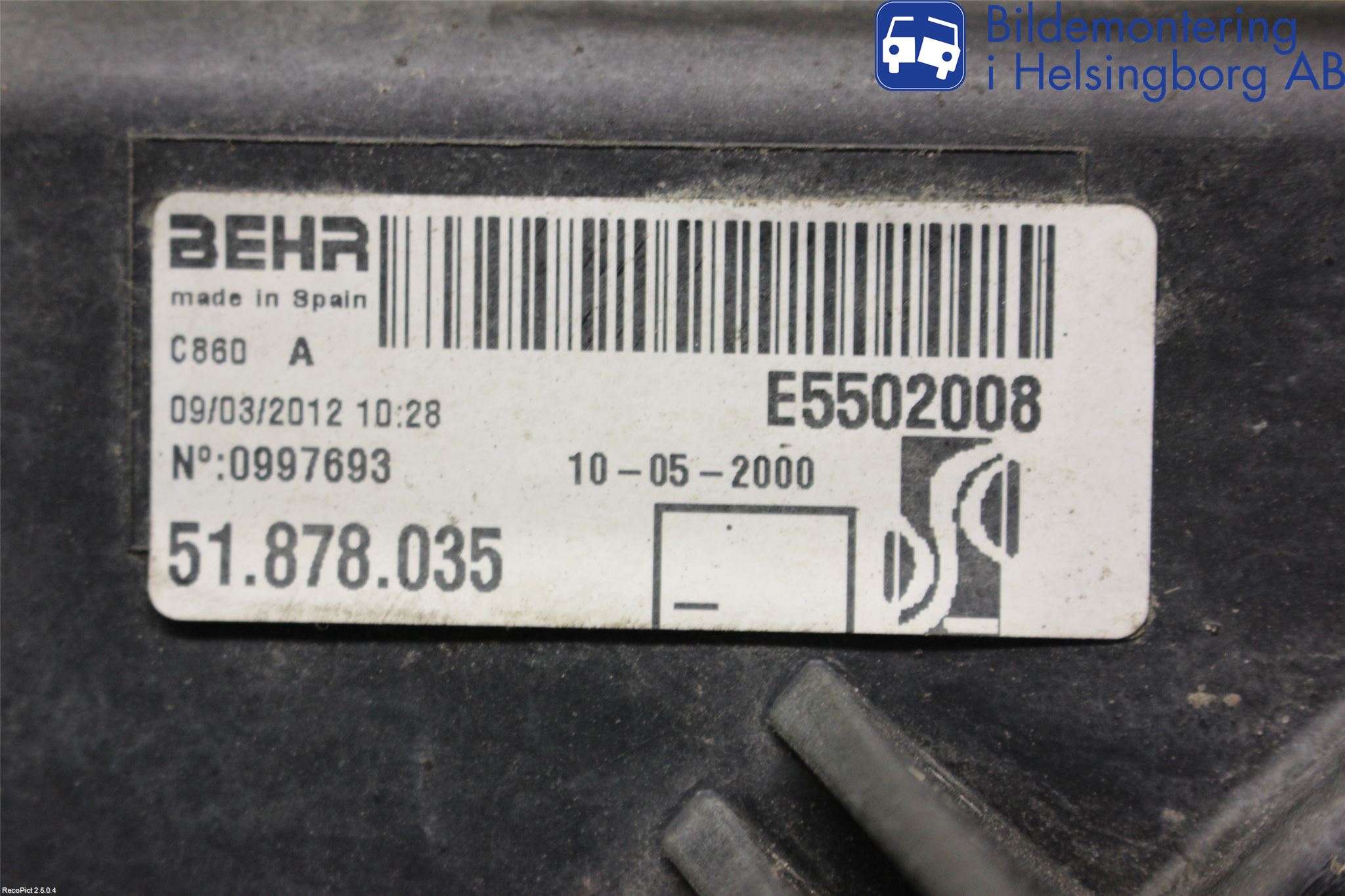 Fiat PUNTO EVO 10-12 Kylfläkt El