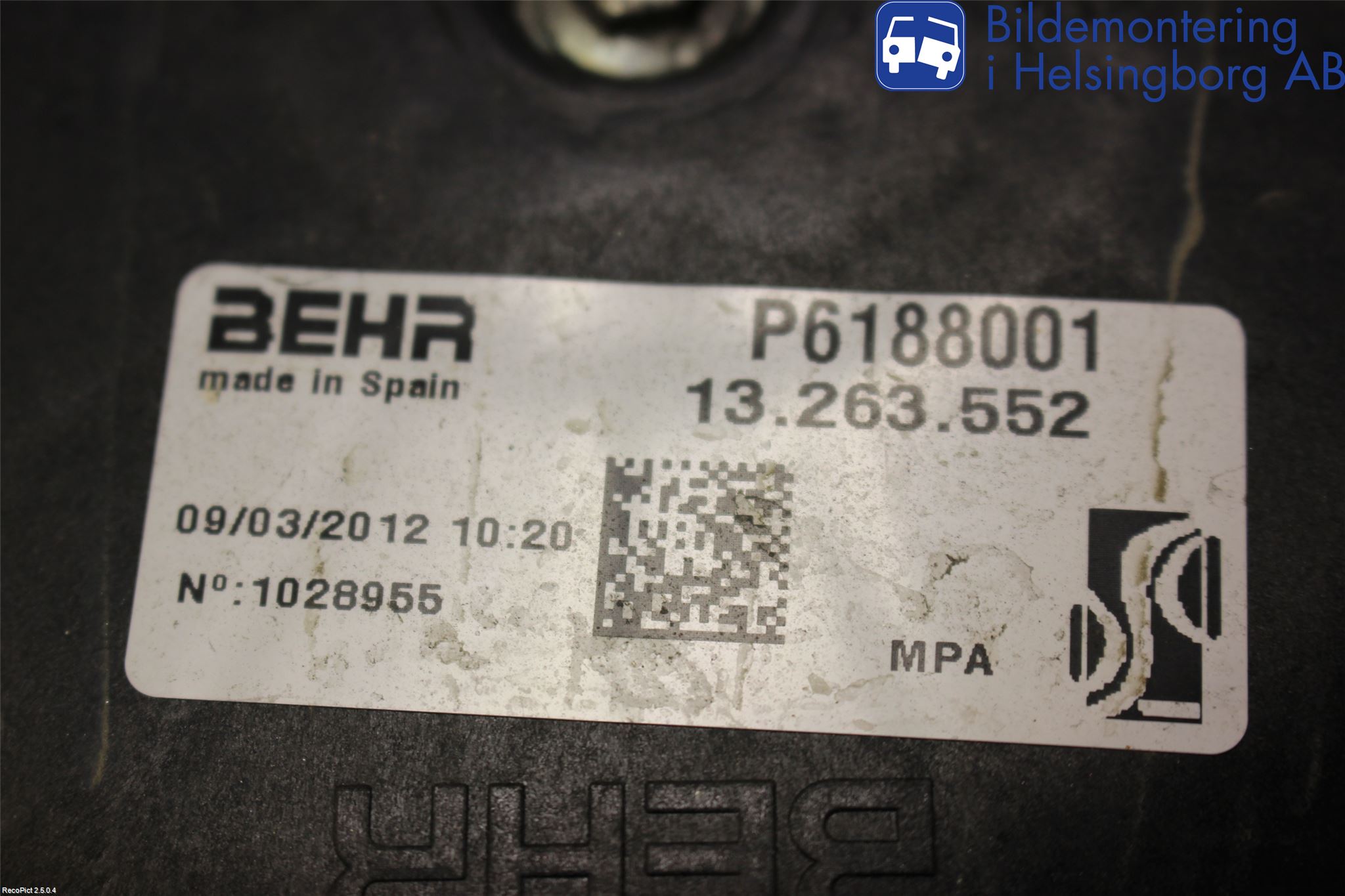 Fiat PUNTO EVO 10-12 Kylfläkt El