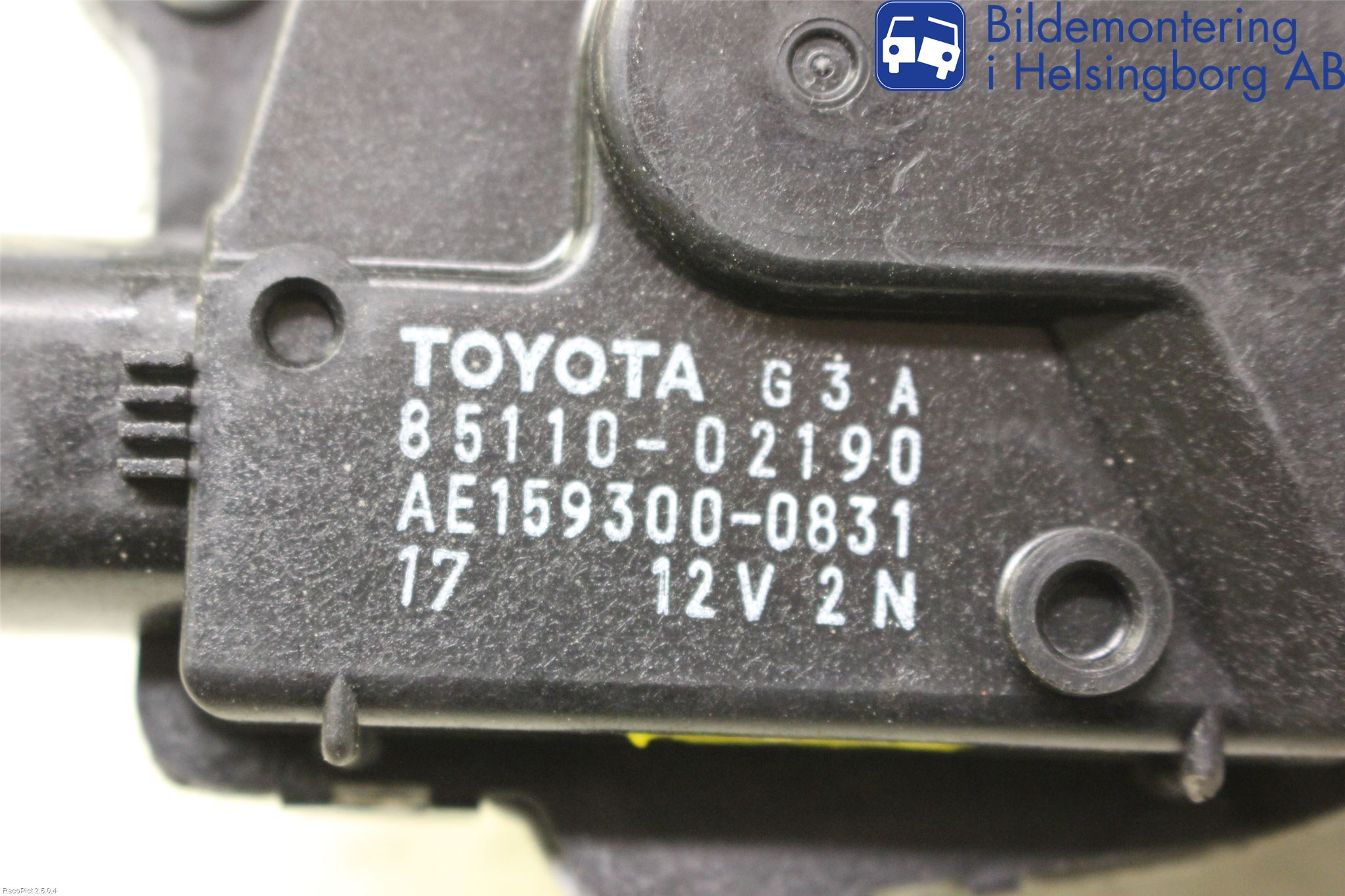 Toyota AURIS 10-12 Torkarmotor Vindruta