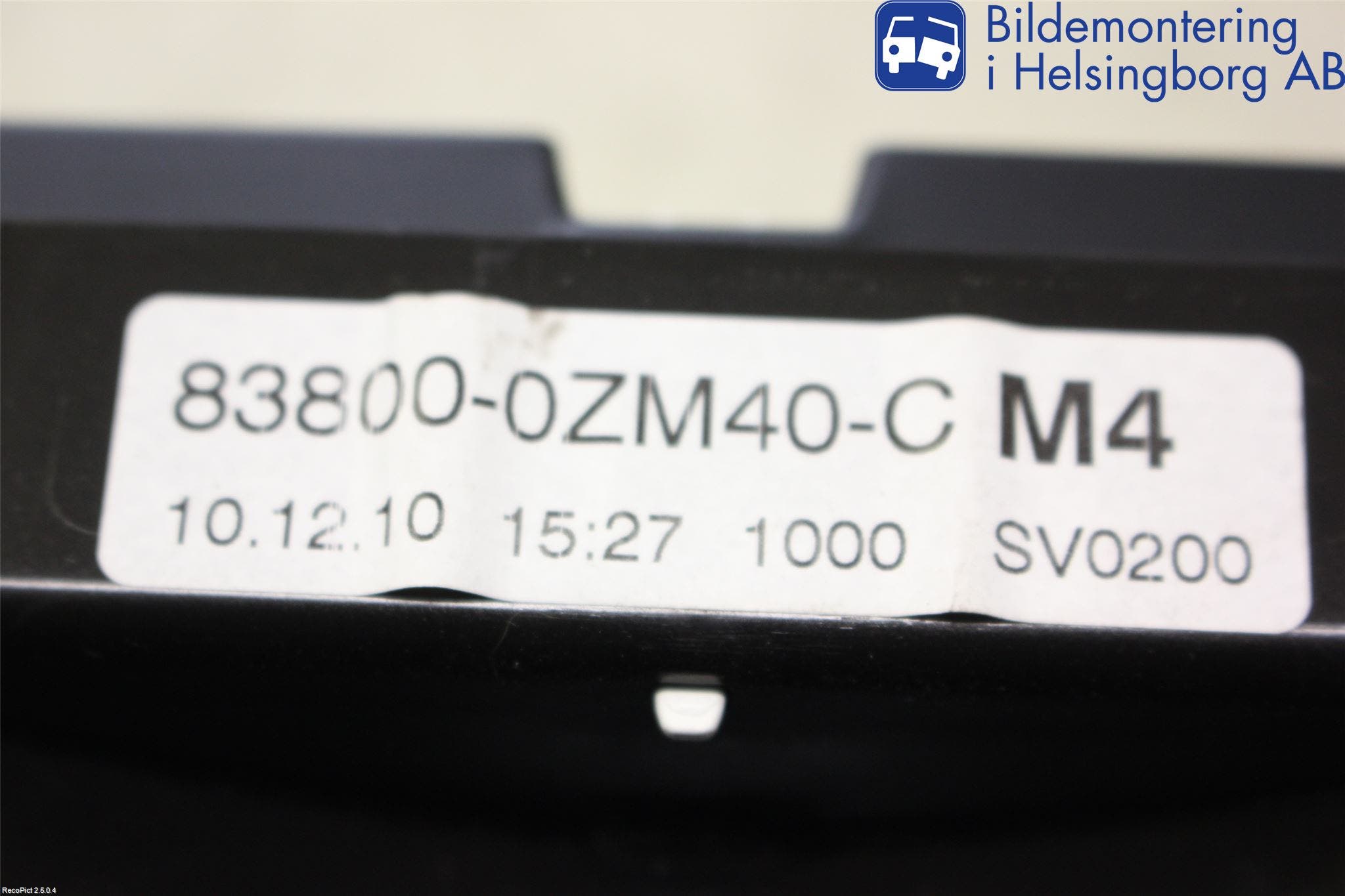 Toyota AURIS 10-12 Instrument Komb