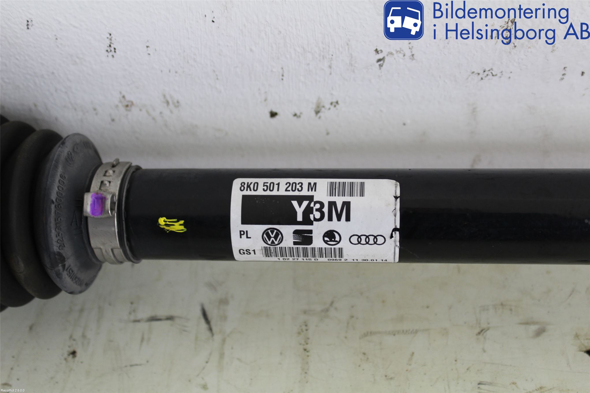 Audi A4 12-15 Drivaxel Bak Höger