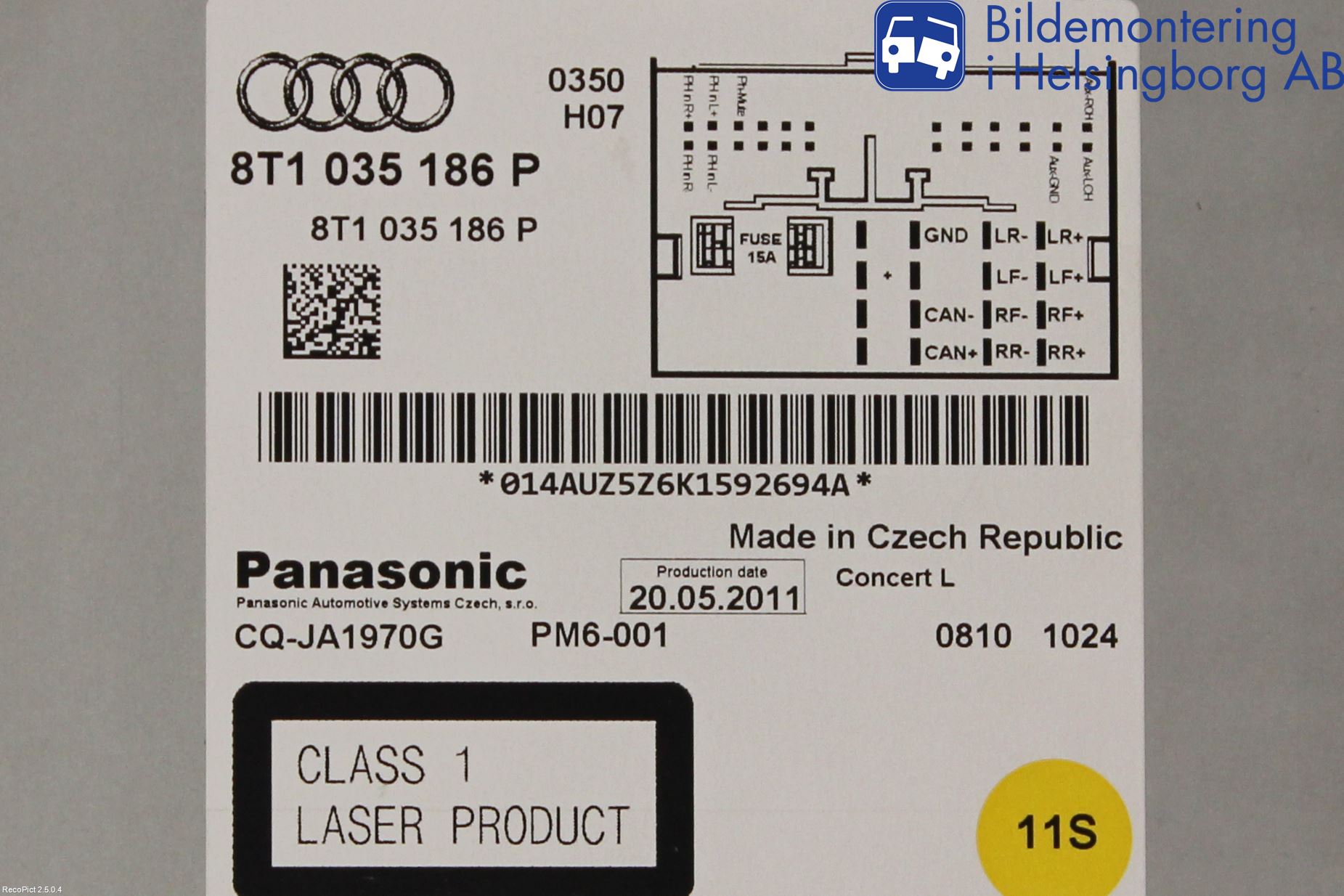 Audi A5 07-16 Radio-Stereo Förstärkare