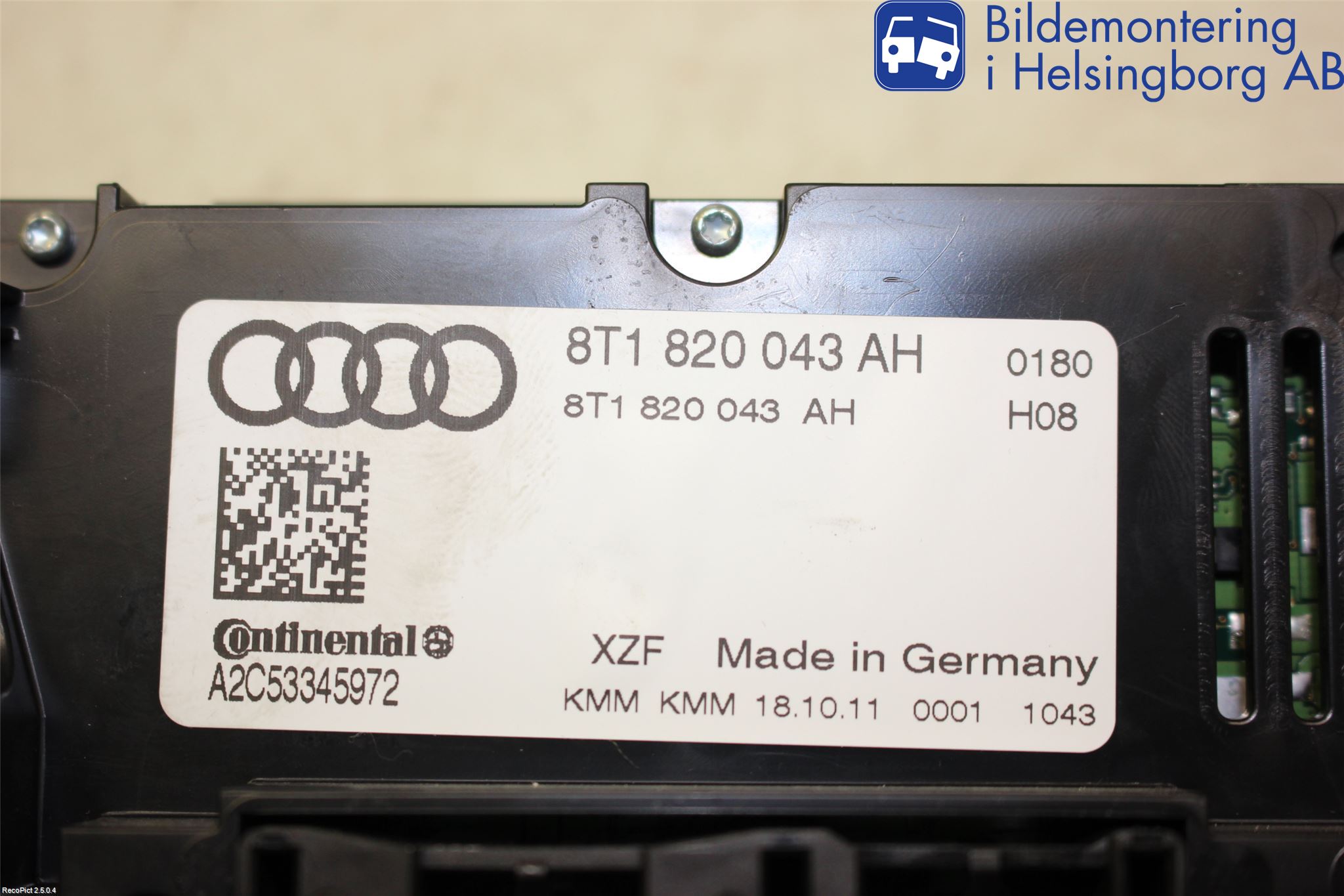 Audi A4/S4 08-11 Ac Styrenhet Ac Manöveren