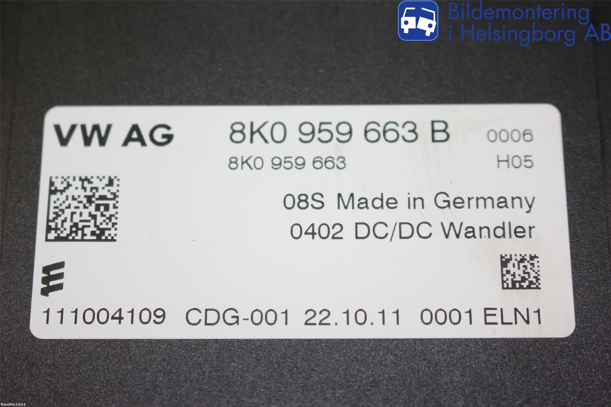 Audi A4/S4 08-11 Styrenhet Övrigt