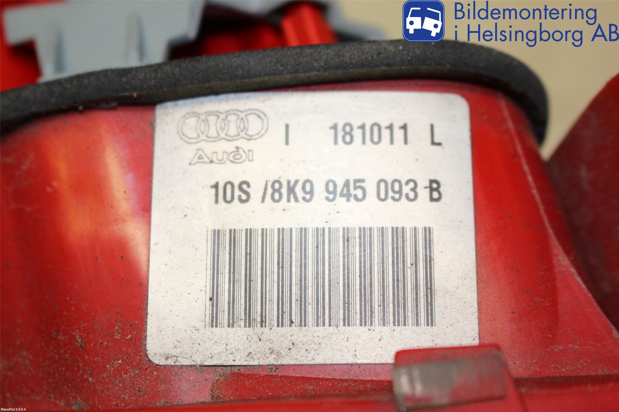 Audi A4/S4 08-11 Bakljus Lucka Vä