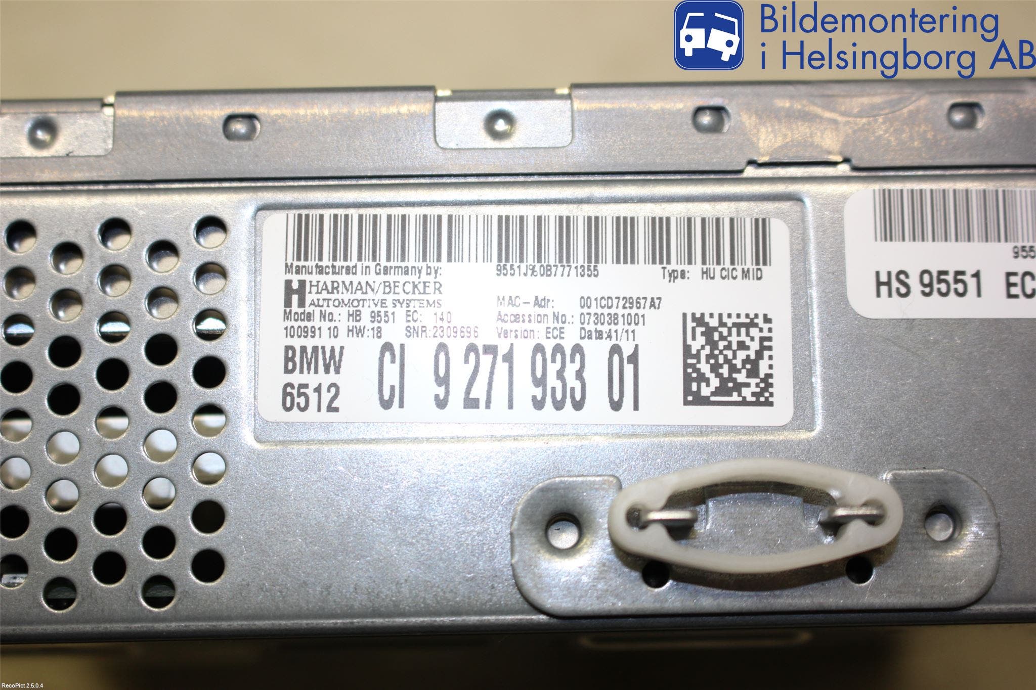 BMW 5 F10/F11/F18 09-17 Gps Navigator