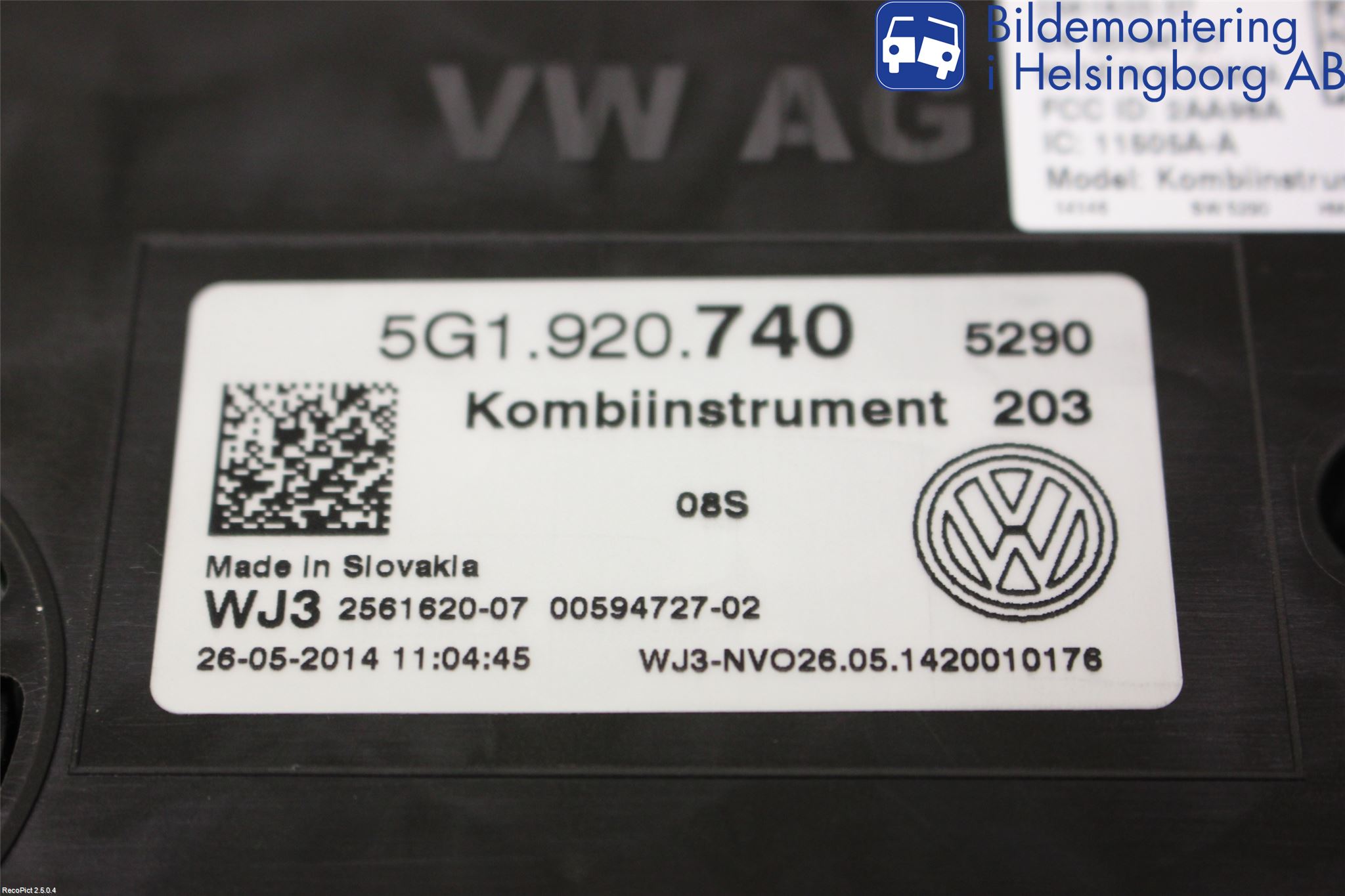 Volkswagen VW GOLF / E-GOLF VII 13-20 Instrument Komb